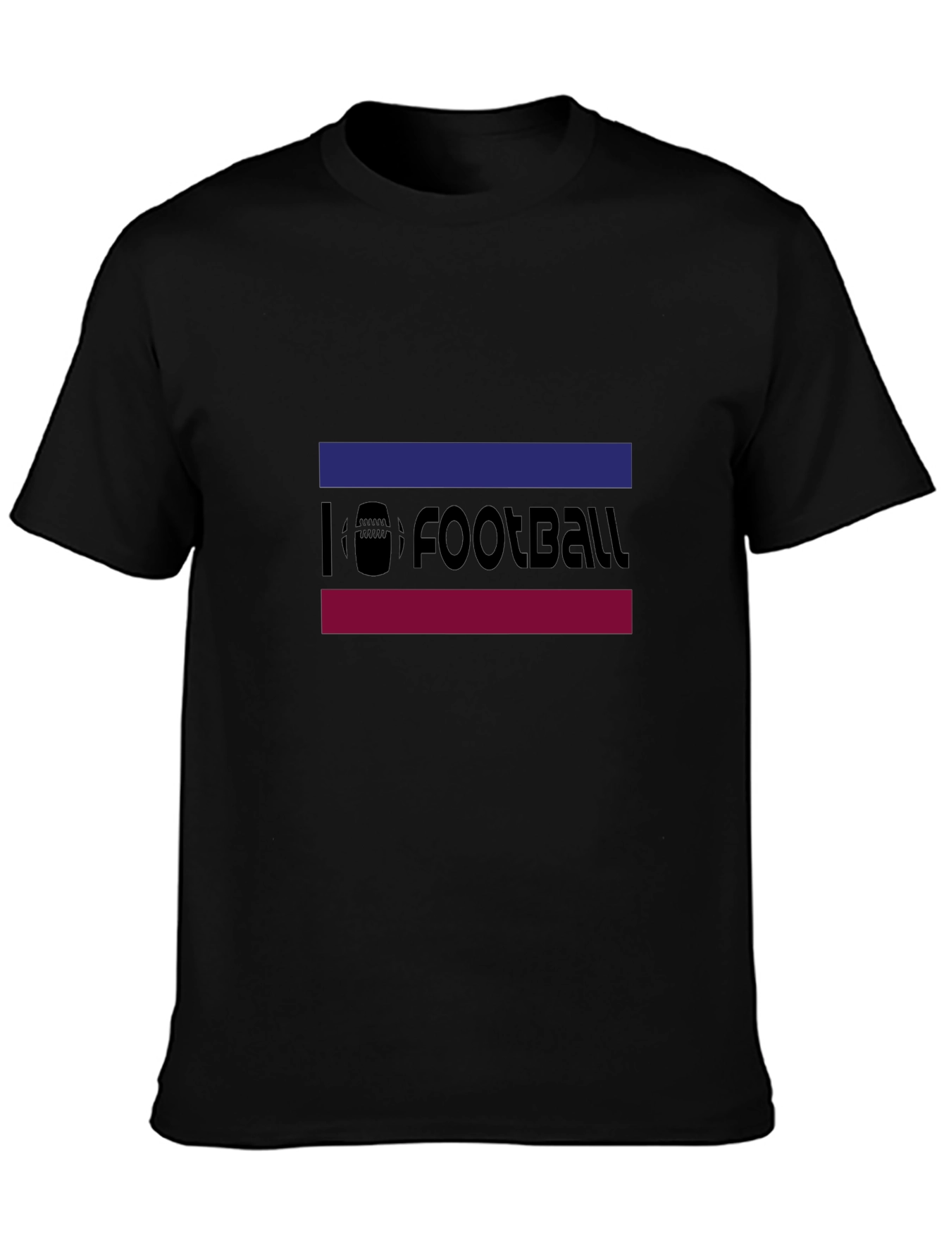 Black Football Graphic Tee - Black view 3