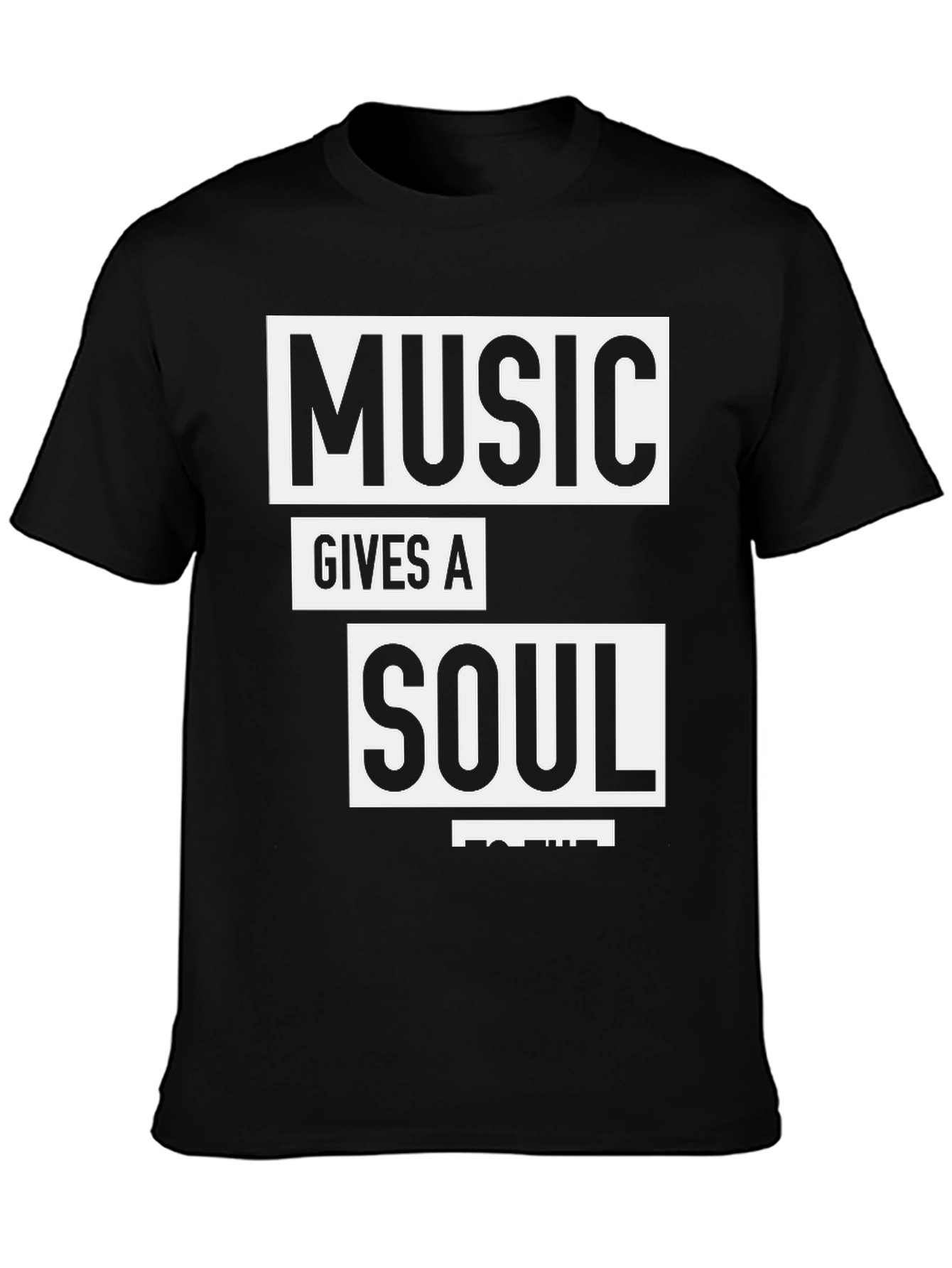 Black Music Gives A Soul Black Graphic Tee view 3