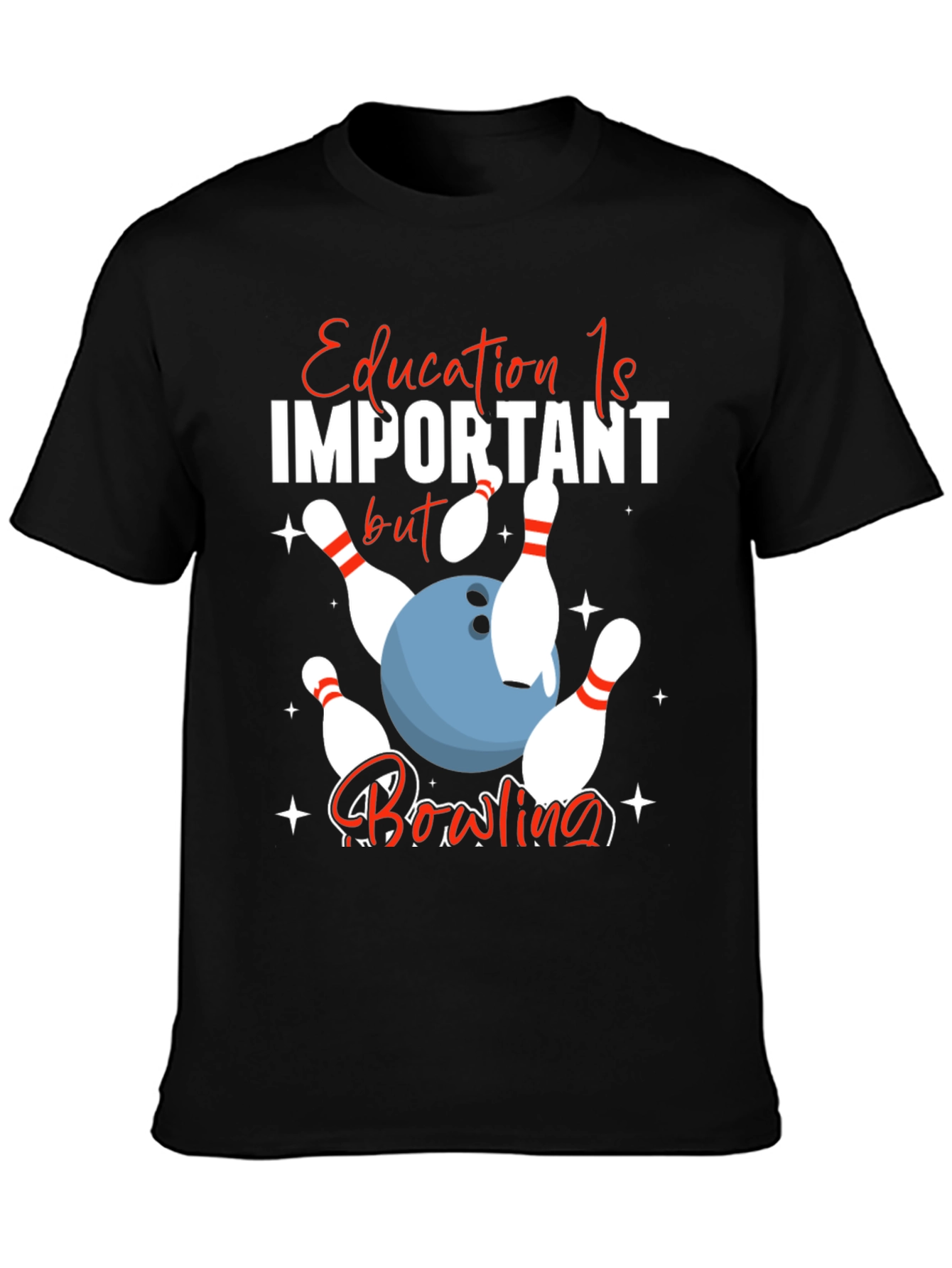 Black Education is Important Bowling T-Shirt view 3