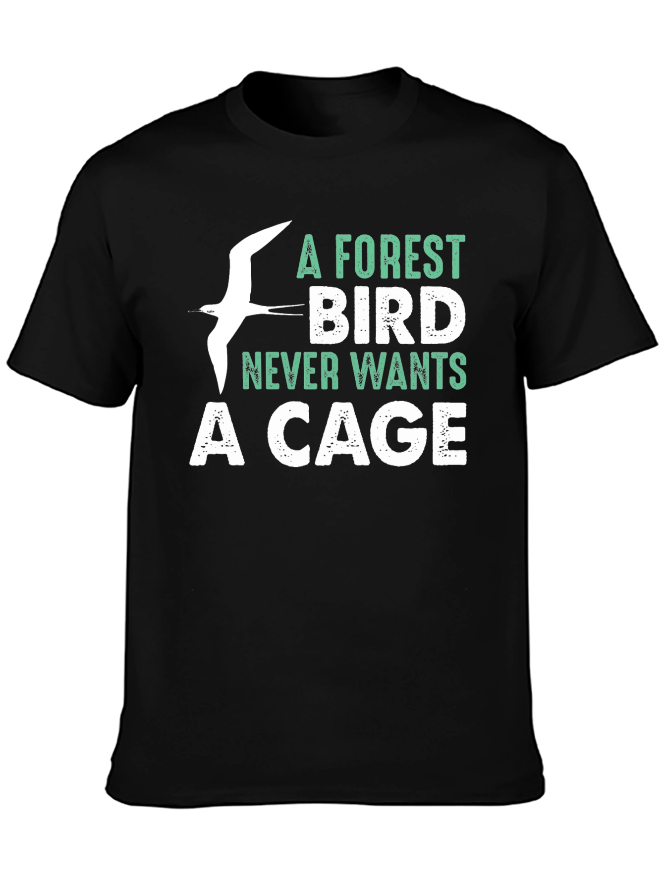 Forest Bird Graphic Tee - Freedom & Nature T-Shirt - 3