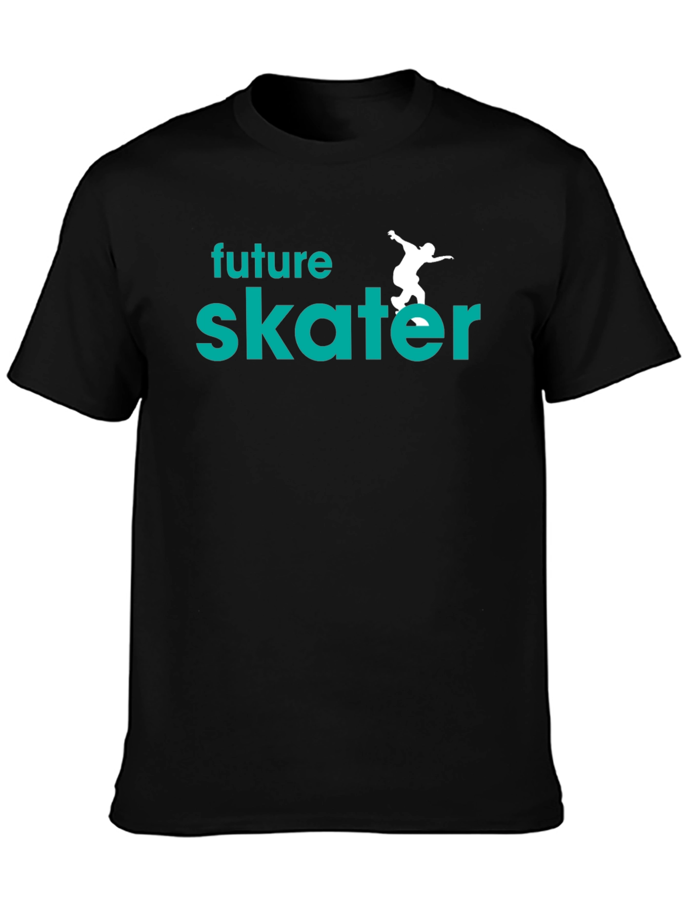 Black Future Skater Graphic Tee - Stylish Skateboarder T-Shirt view 3