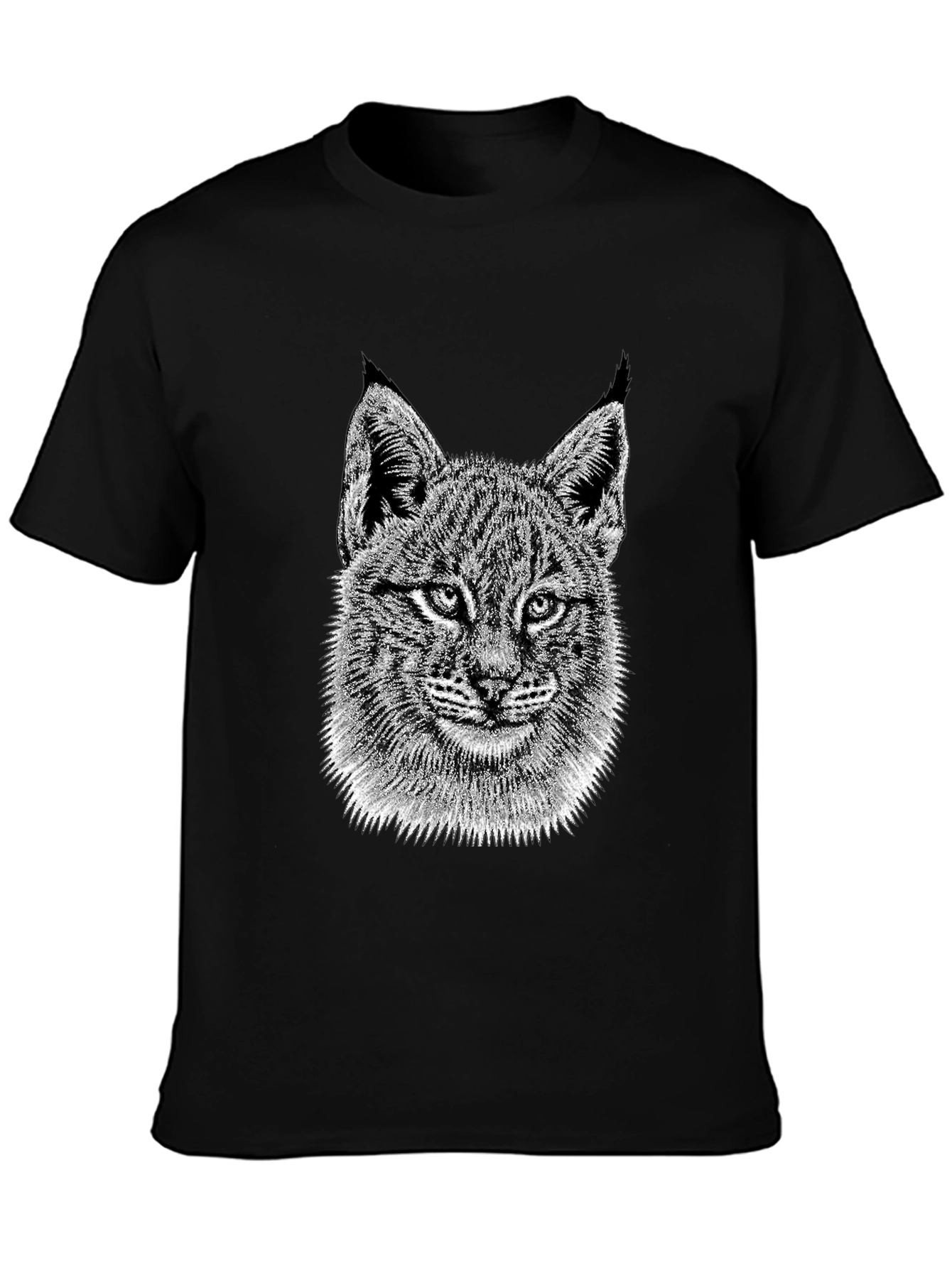 Black Lynx Graphic Tee - Black Crewneck T-Shirt view 3