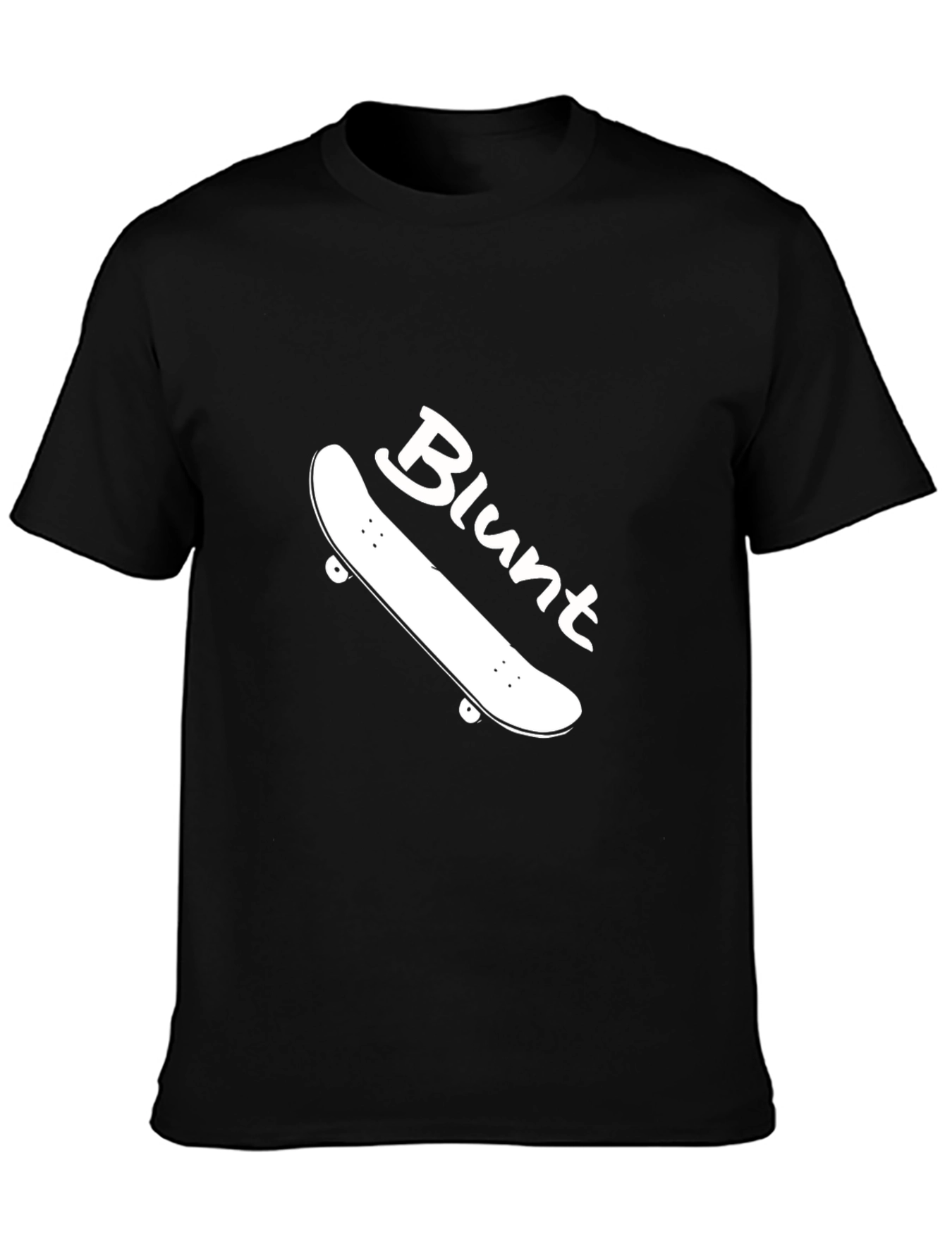Black Blunt Skateboard T-Shirt - Black Cotton Tee view 3