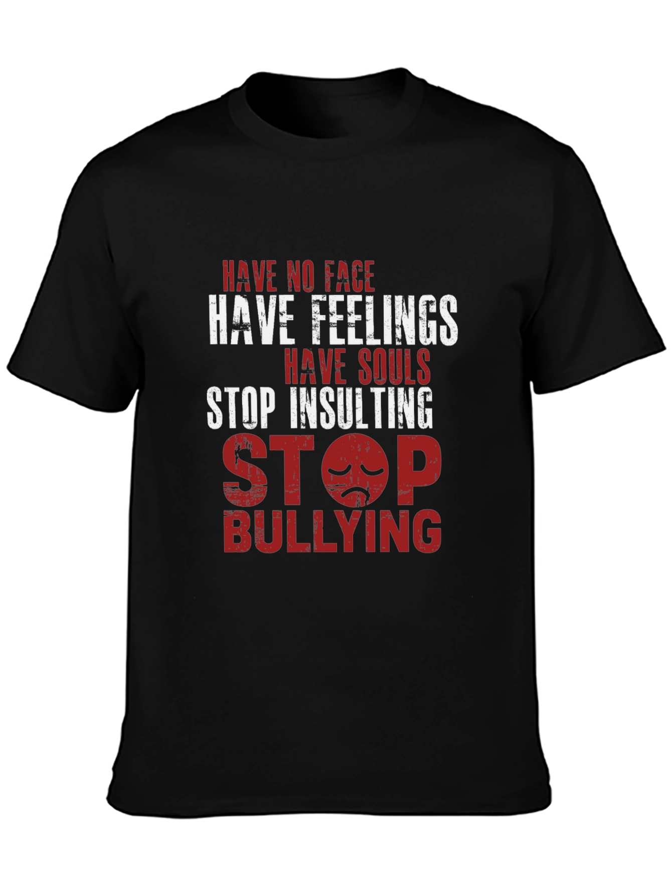 Black Stop Bullying Graphic Tee - Black Casual T-Shirt view 3