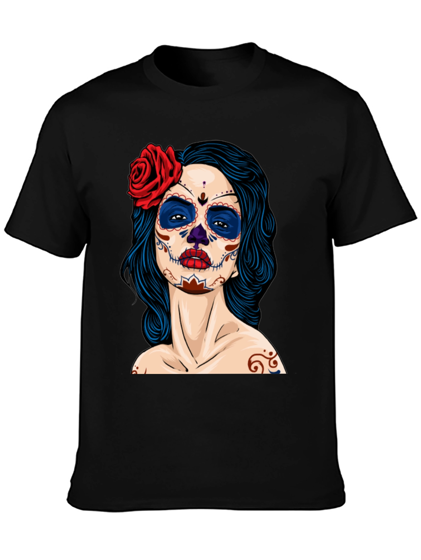 Black Day of the Dead T-Shirt view 3
