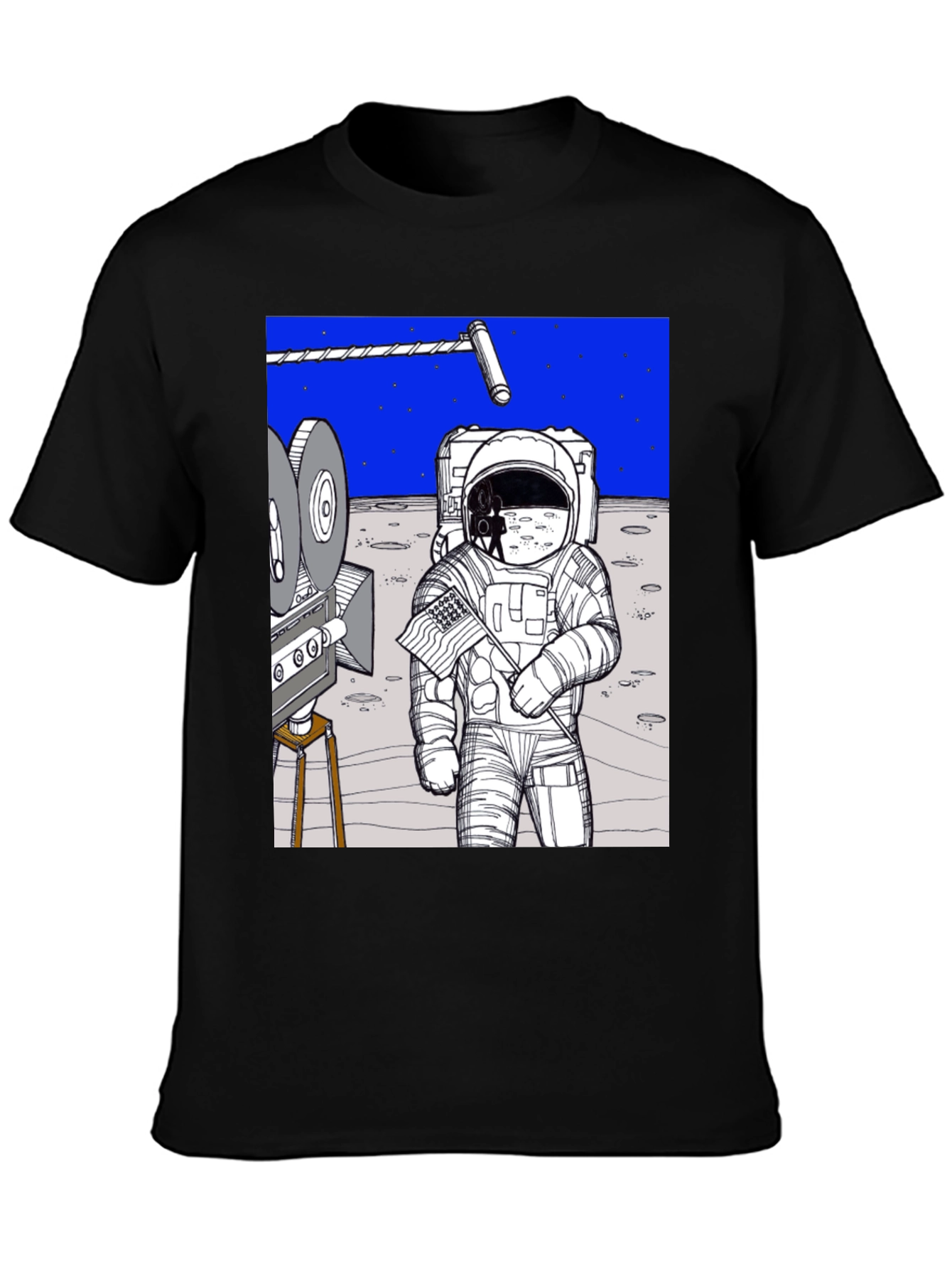 Black Conspiracy Moon Landing Tee view 3