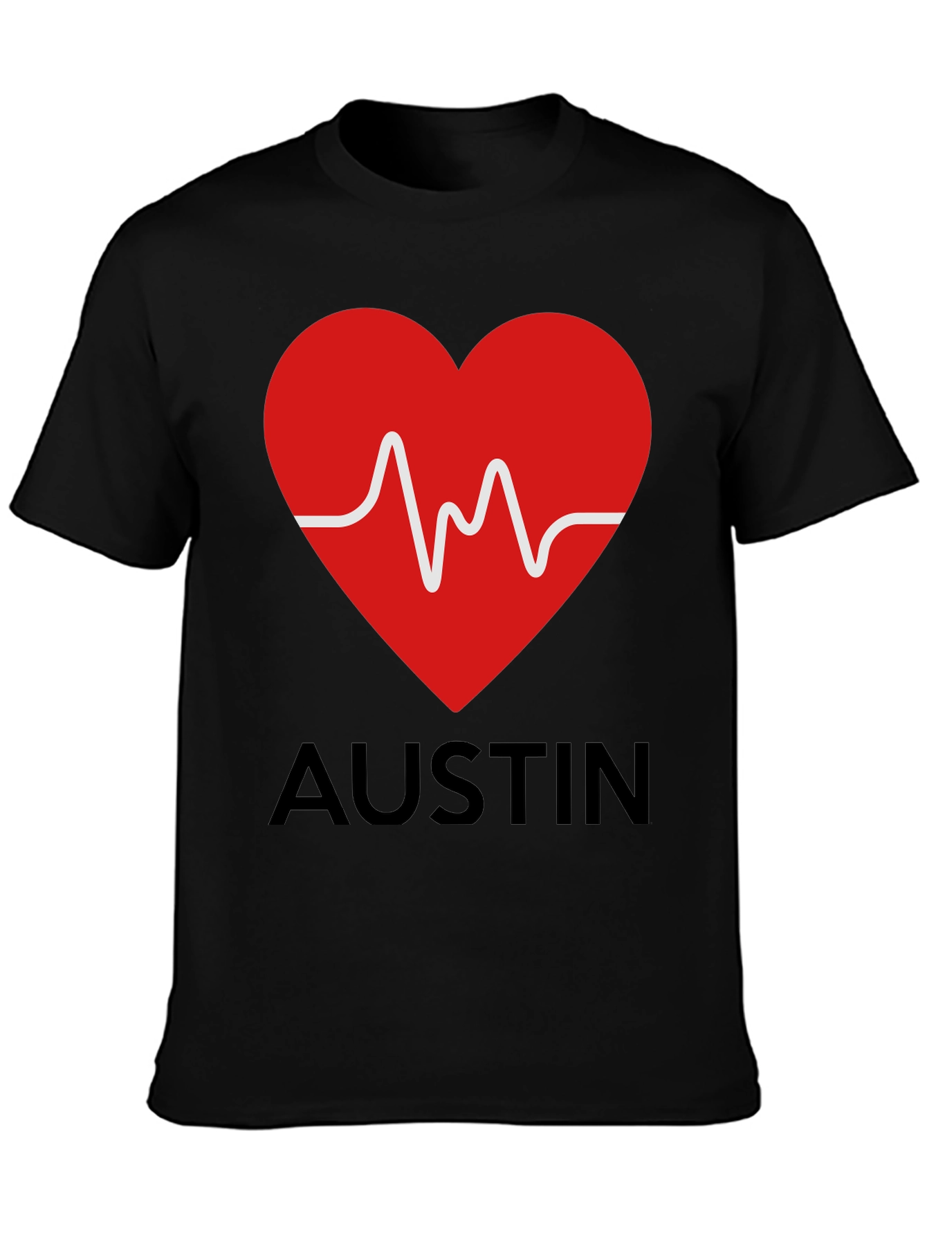 Austin Heartbeat T-Shirt - Stylish Graphic Tee - 3