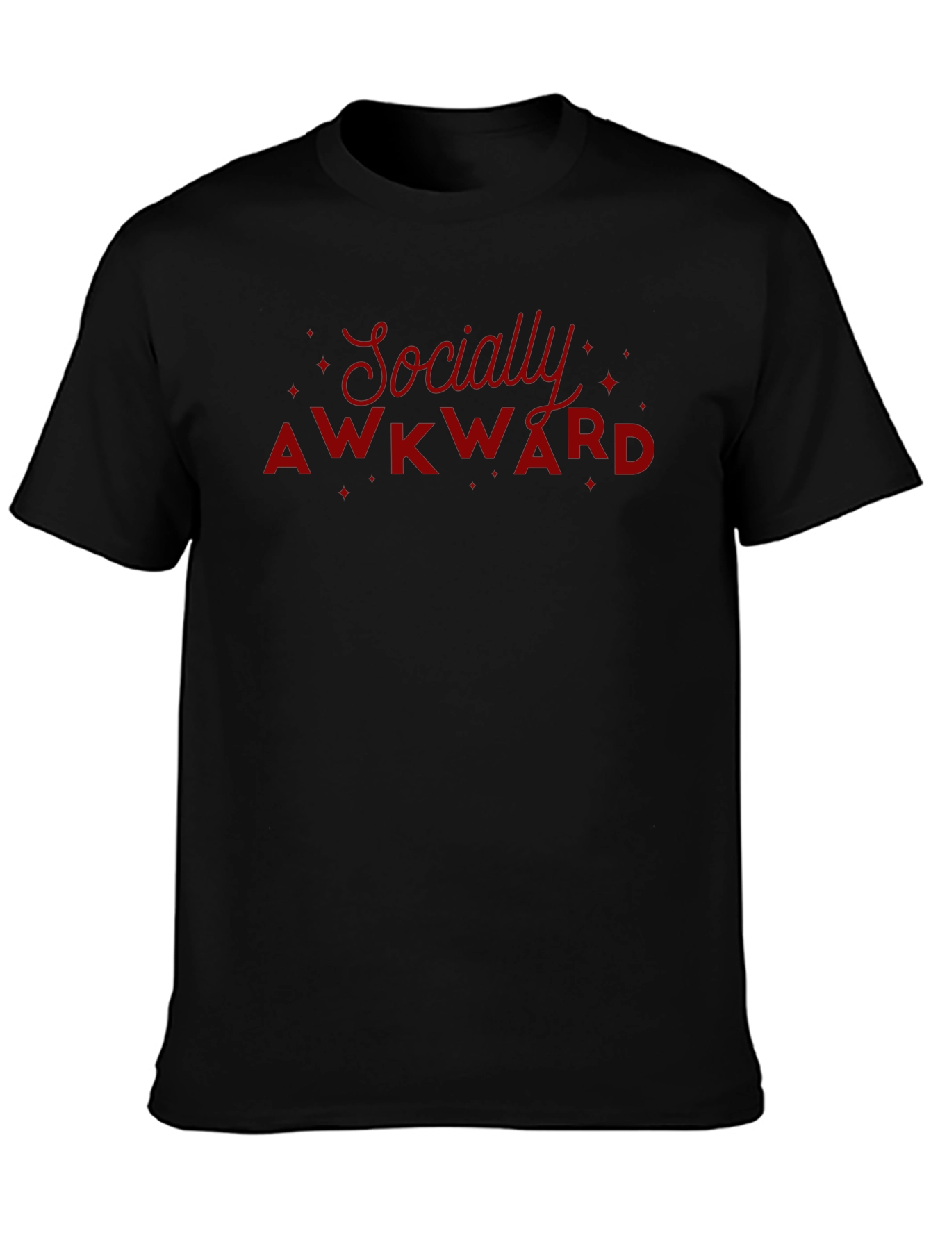 Black Socially Awkward Graphic T-Shirt - Dark Tee view 3