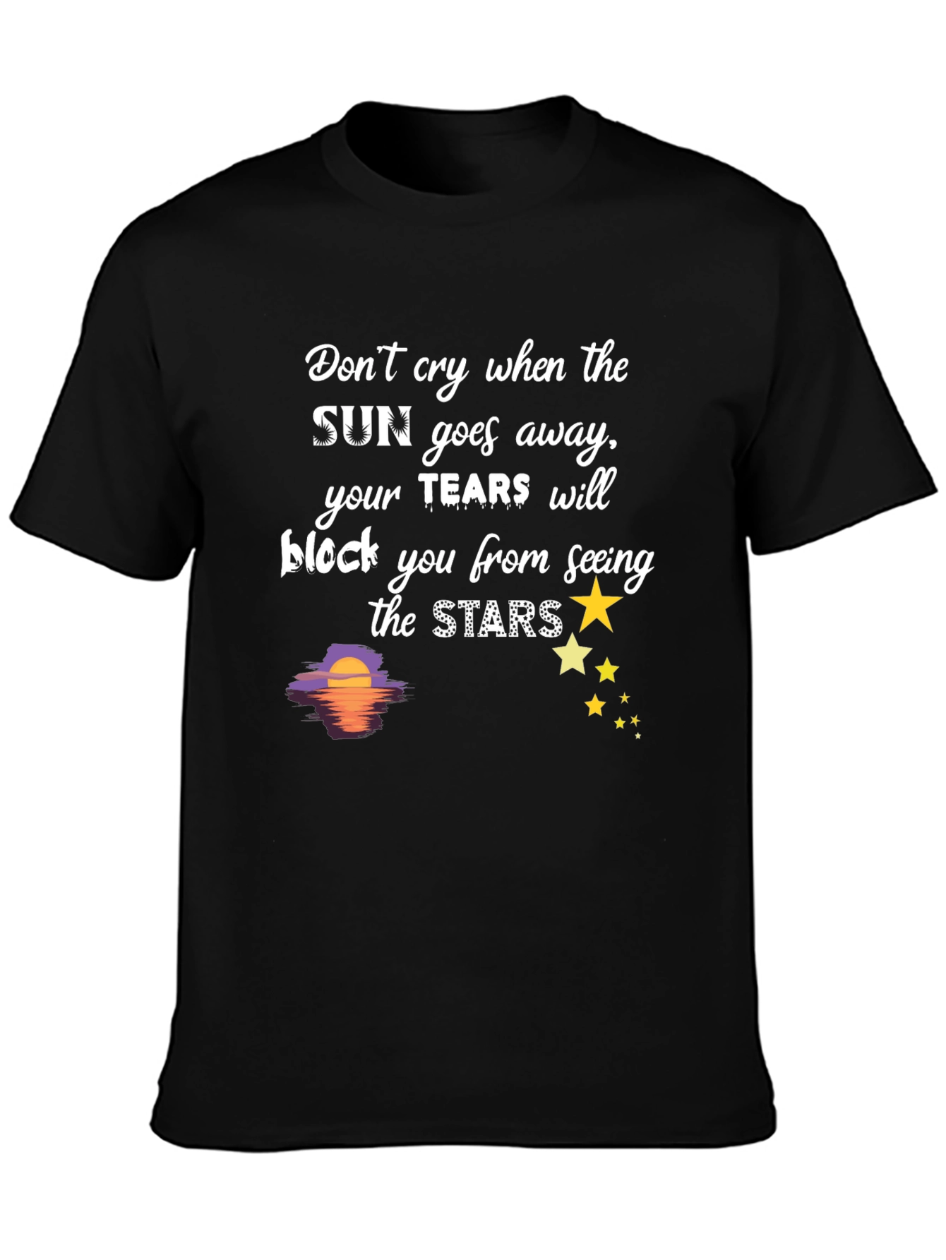 Black Inspirational Stars Graphic Tee view 3