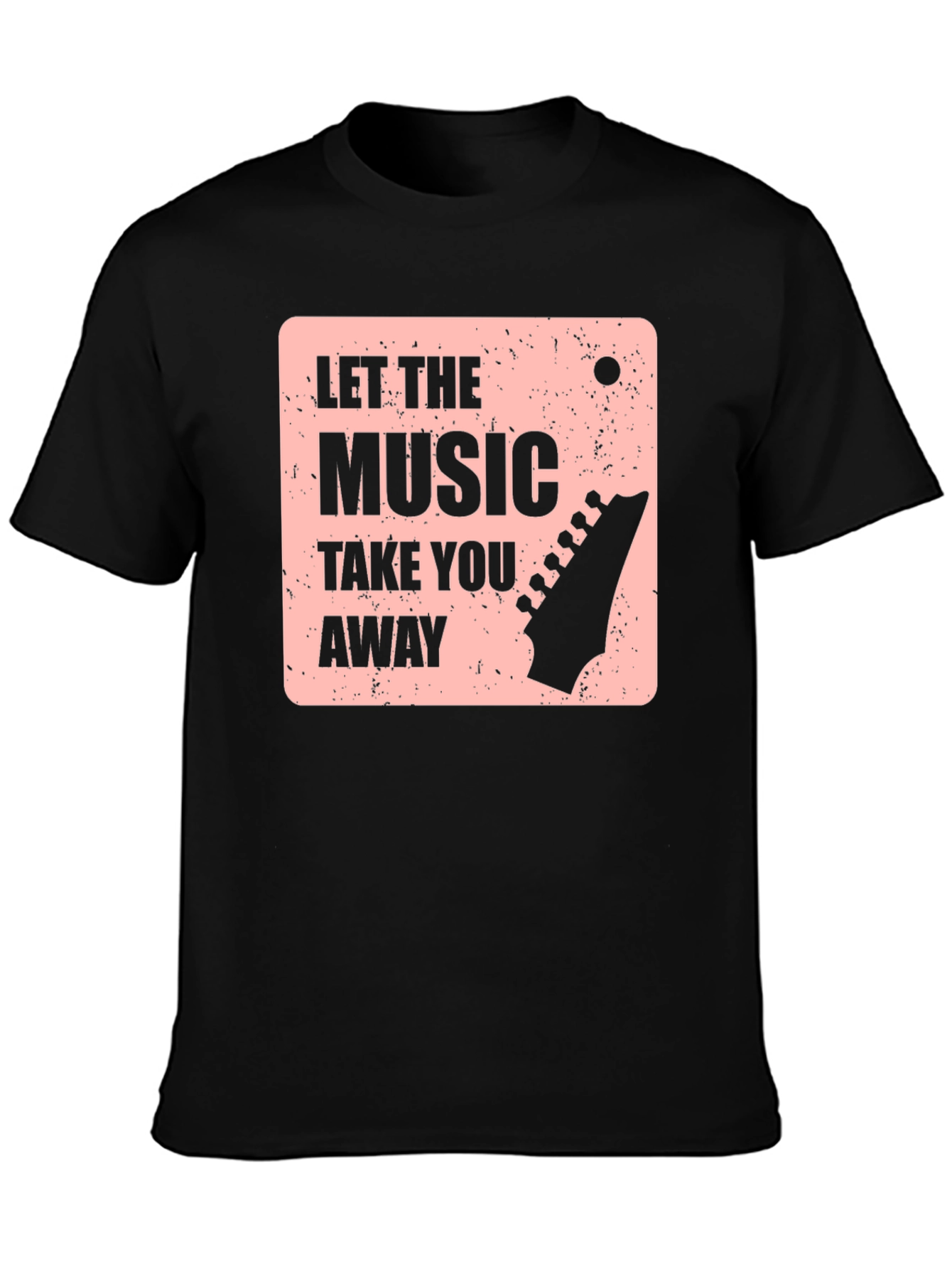 Black Music Lover's Black Graphic T-Shirt view 3