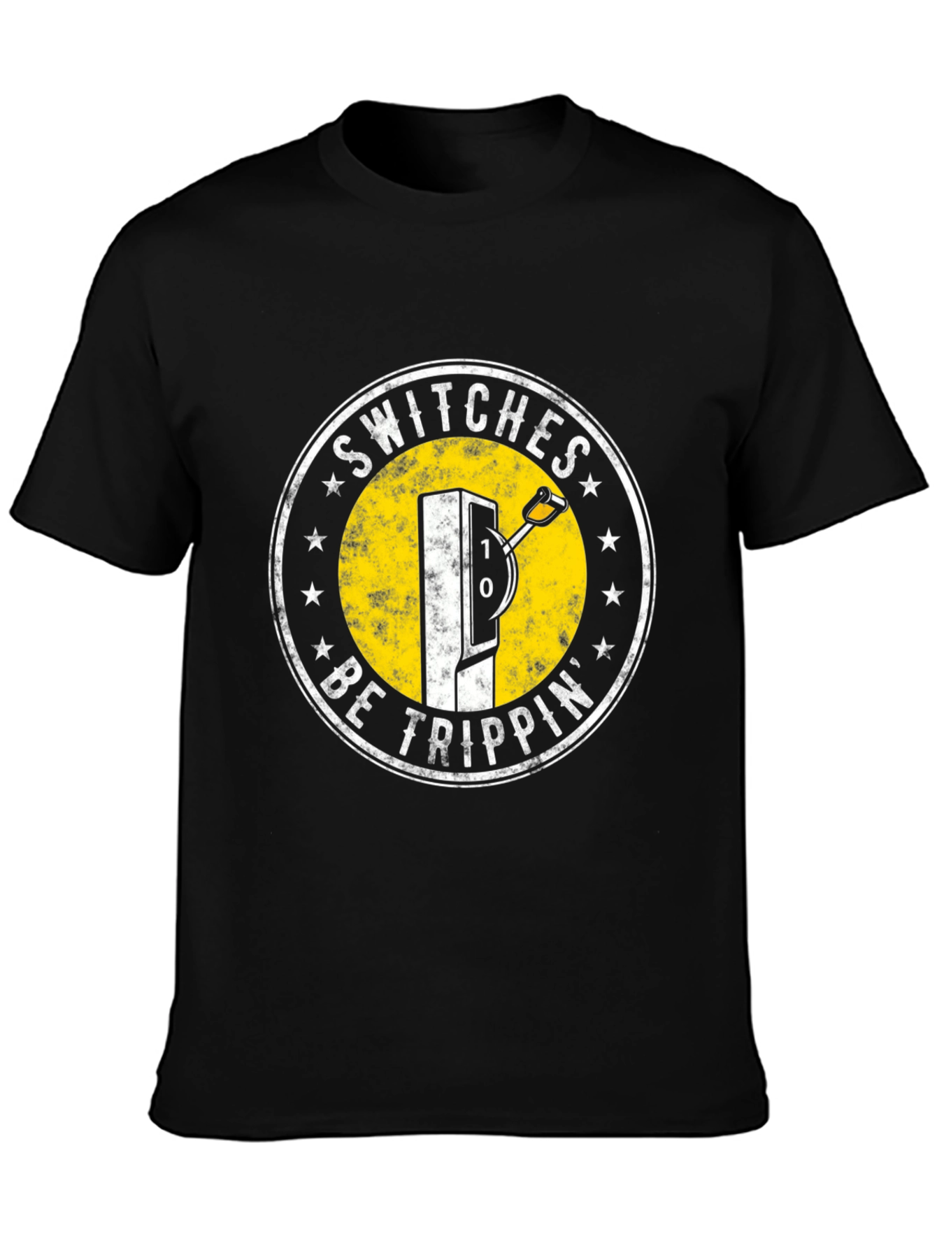 Black Switches Be Trippin' Graphic T-Shirt view 3