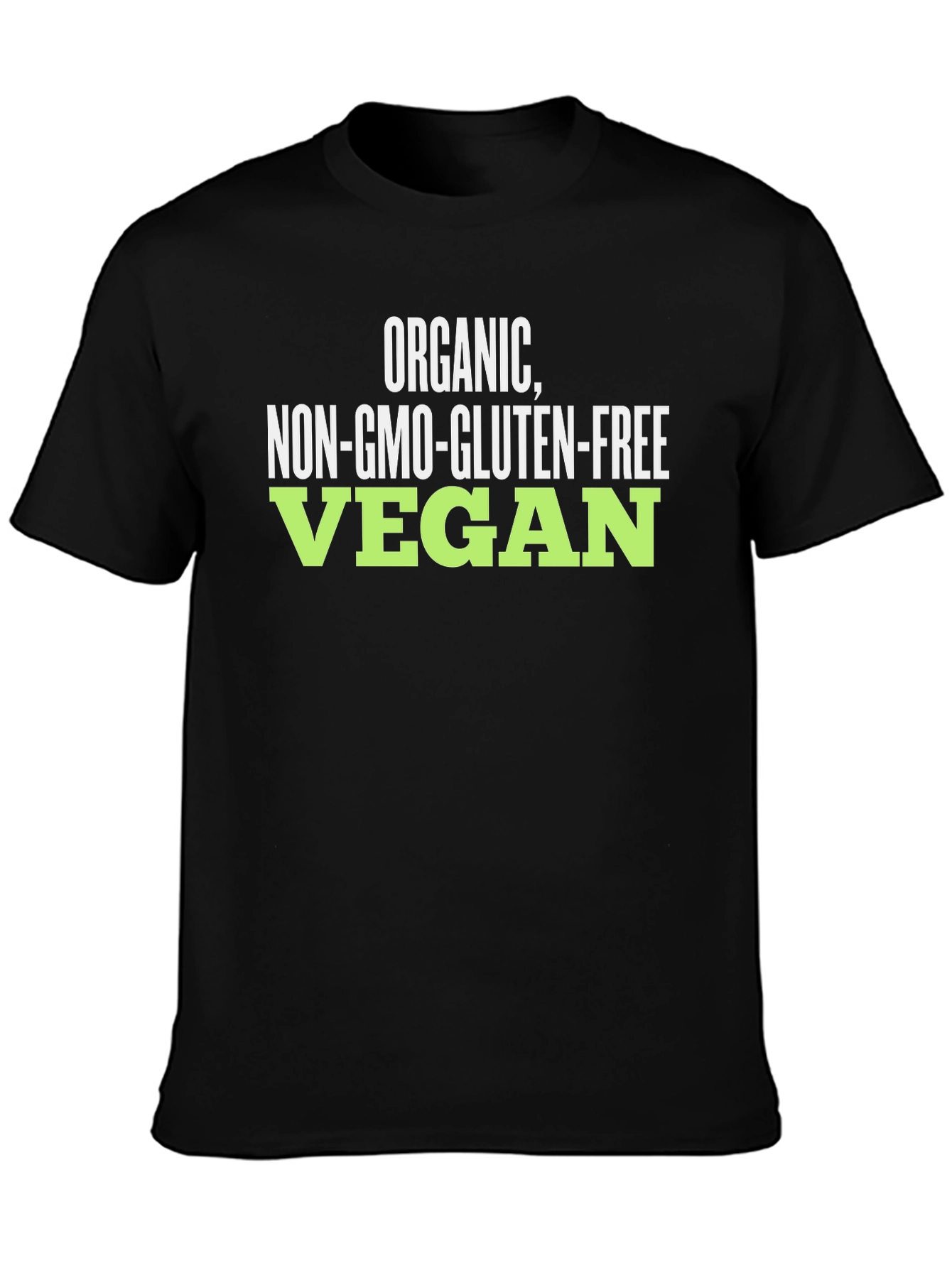 Black Organic Vegan T-Shirt - Non-GMO, Gluten-Free view 3