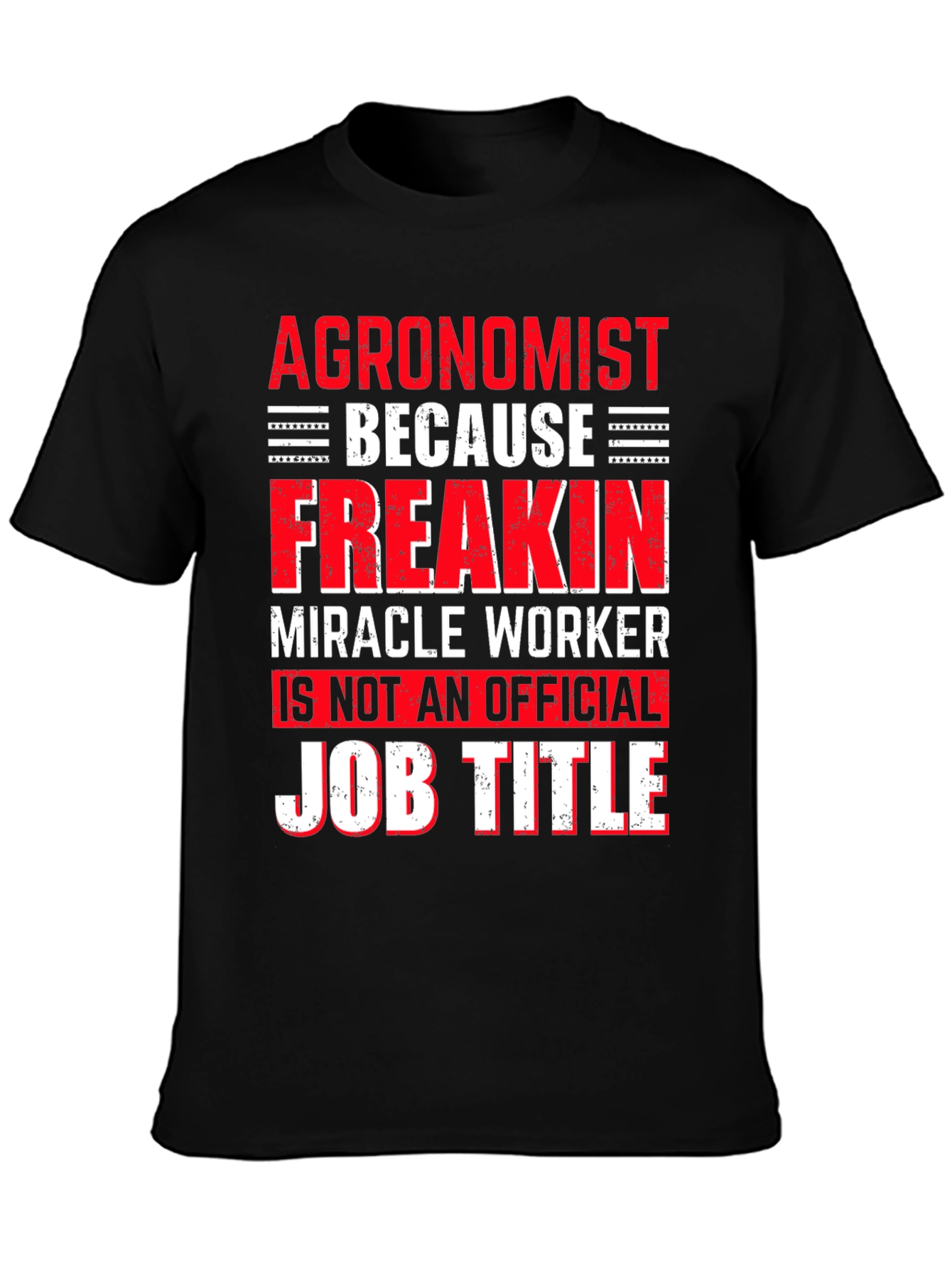 Black Agronomist T-Shirt Funny Job Title Graphic Tee view 3