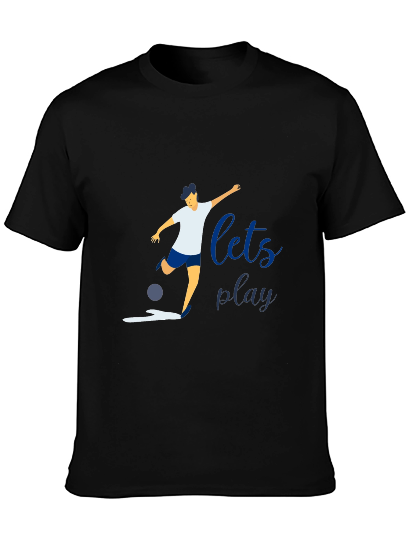 Black Let's Play Graphic Tee - Black Short Sleeve T-Shirt view 3