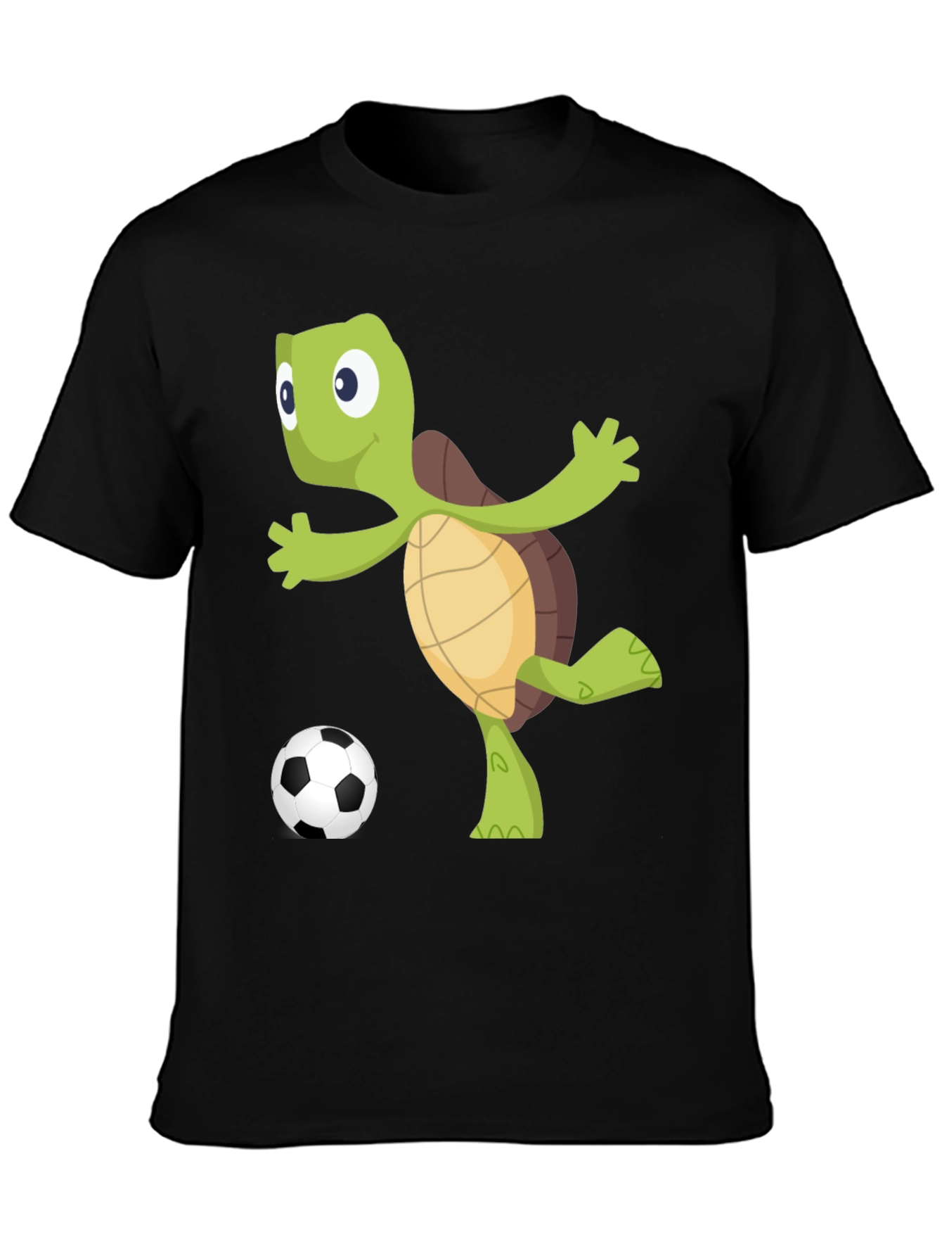 Black Turtle Soccer Fan T-Shirt view 3