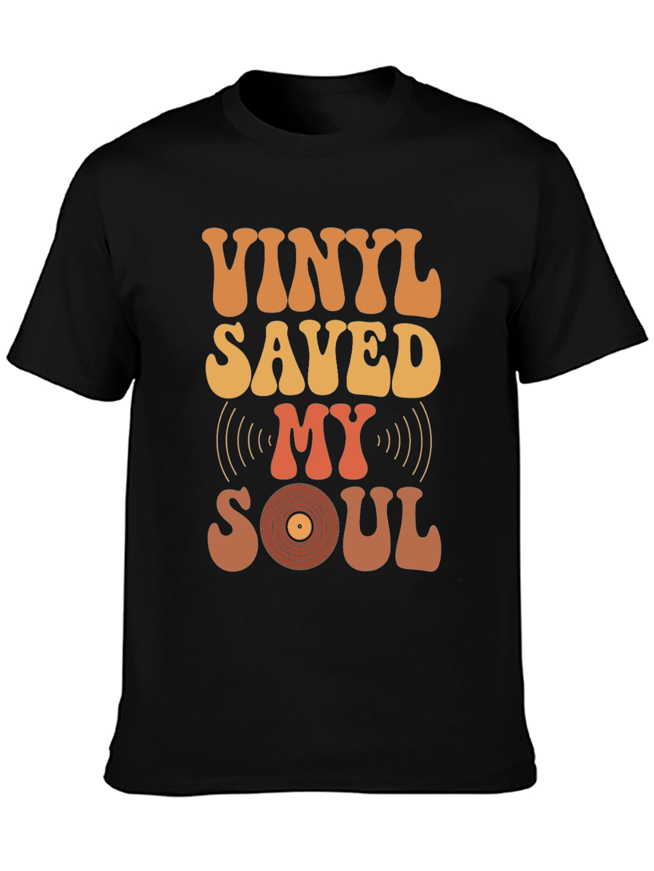 Black Vinyl Saved My Soul Graphic Tee view 3