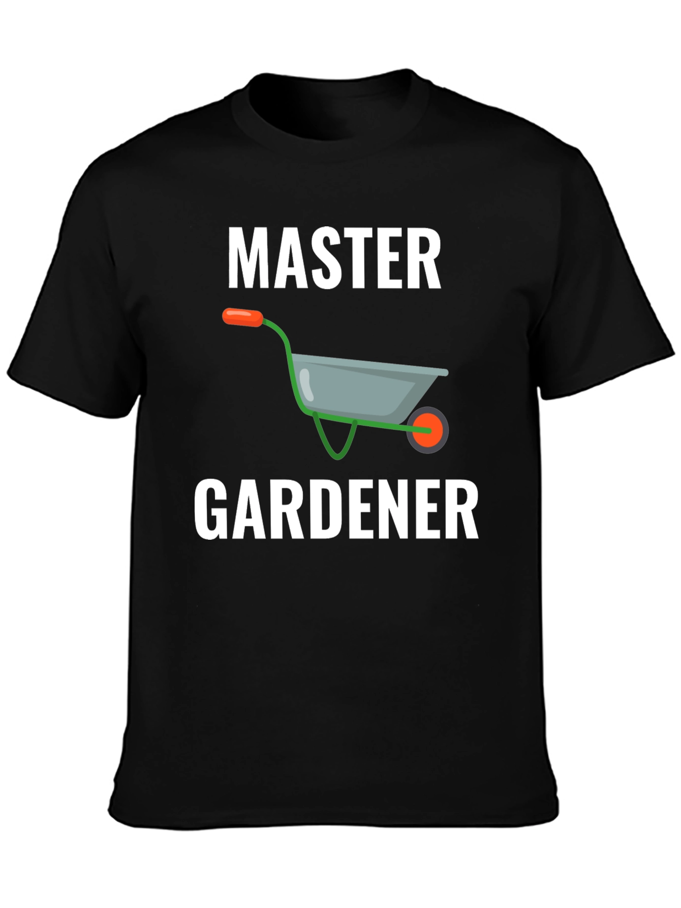 Black Master Gardener Graphic Tee - Wheelbarrow Design view 3