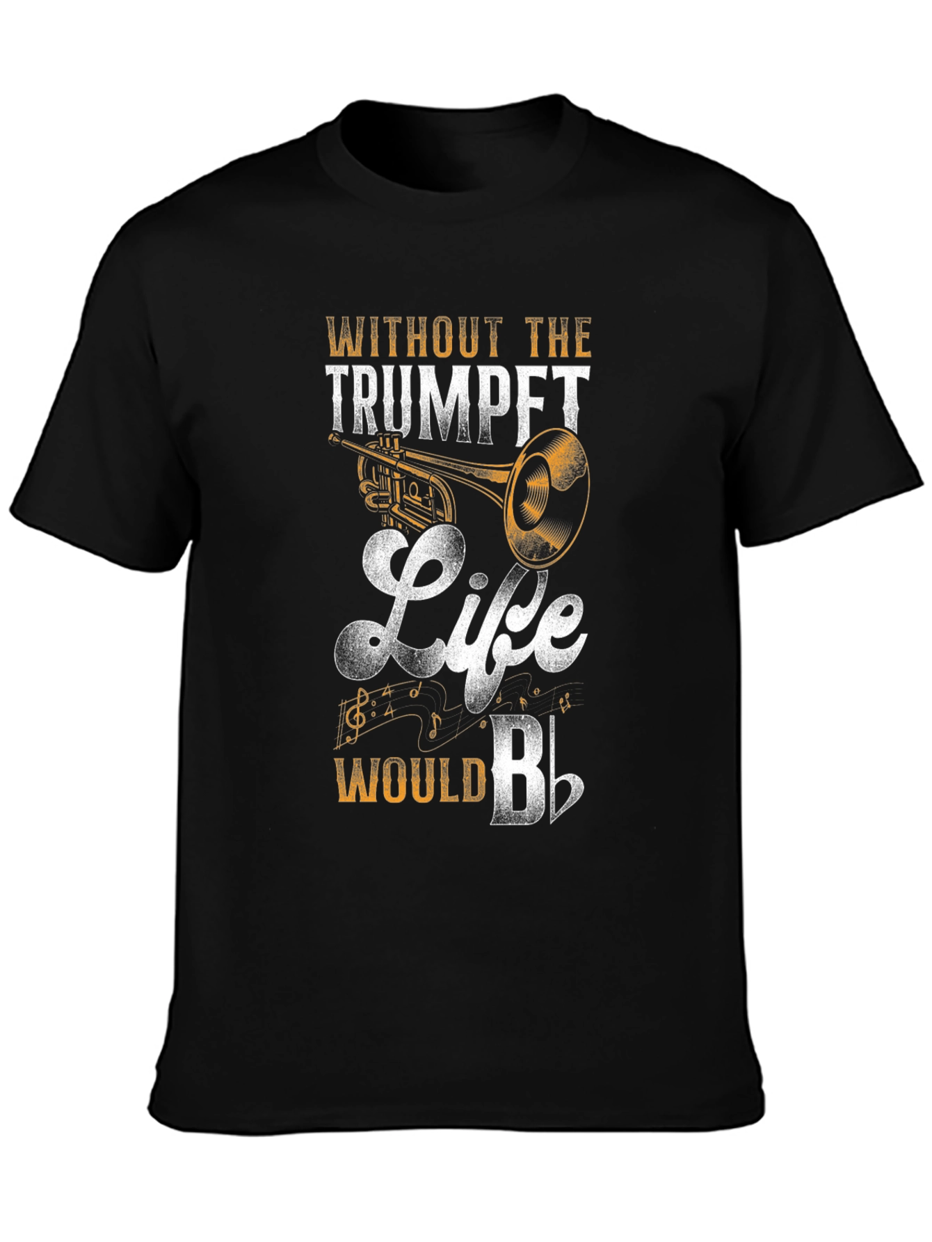 Black Trumpet Life Men's Graphic Tee - Musician T-Shirt view 3