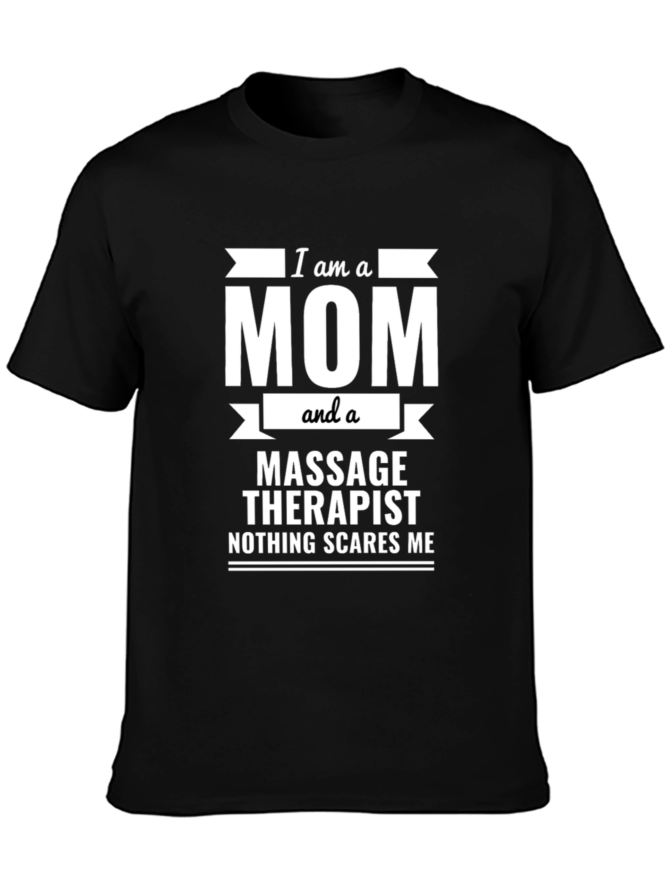Black Mom & Massage Therapist Graphic Tee view 3
