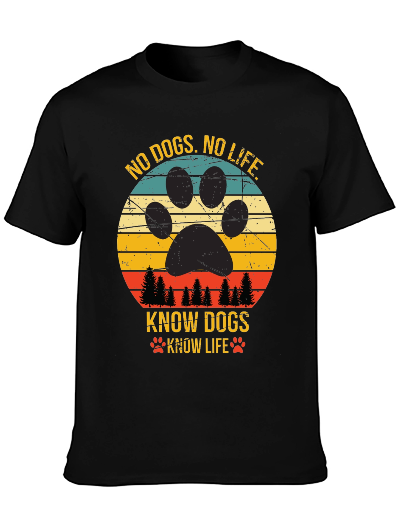 Black No Dogs No Life Tee view 3
