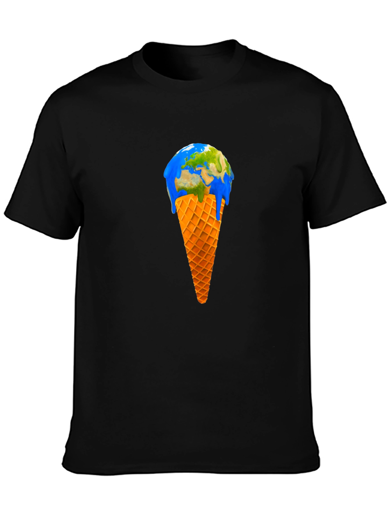Black Earth Ice Cream Cone Graphic Tee view 3