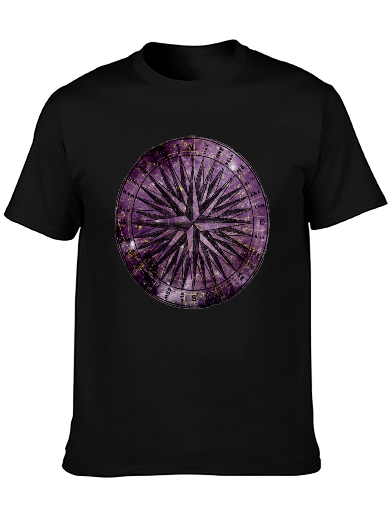 Black Celestial Compass Graphic Tee view 3