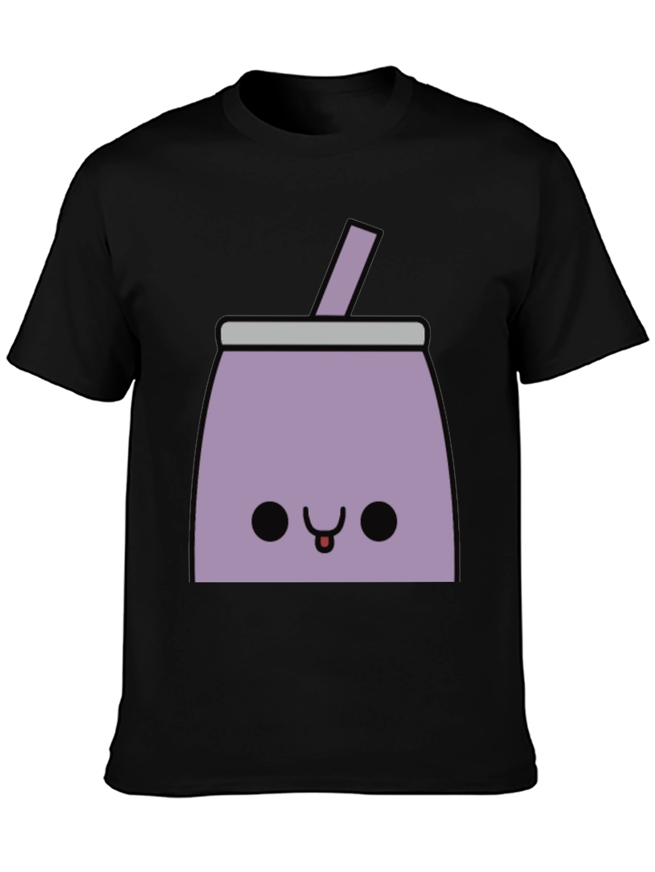 Black Kawaii Milkshake T-Shirt - Cute Graphic Tee view 3