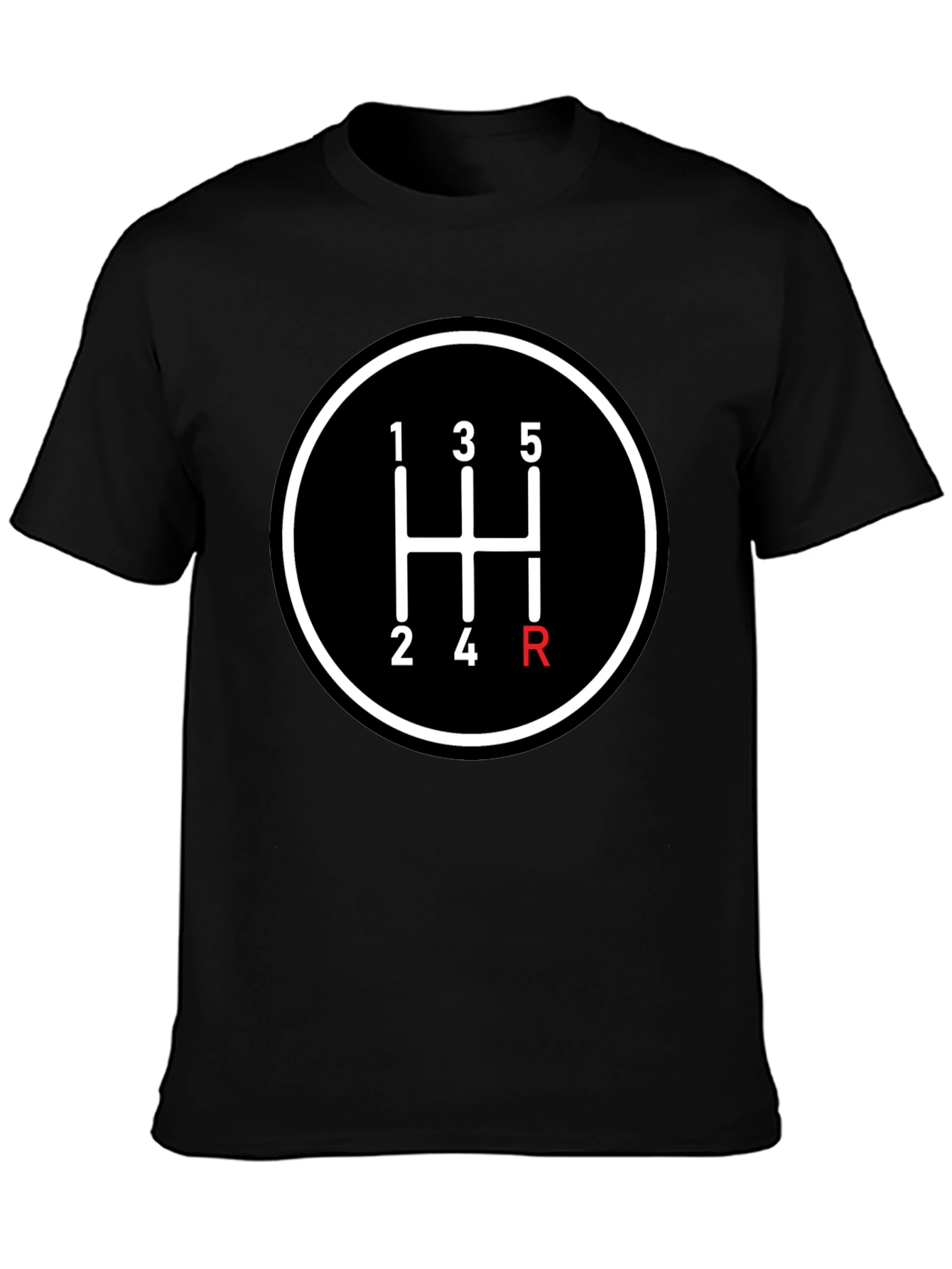 Black Manual Transmission T-Shirt view 3