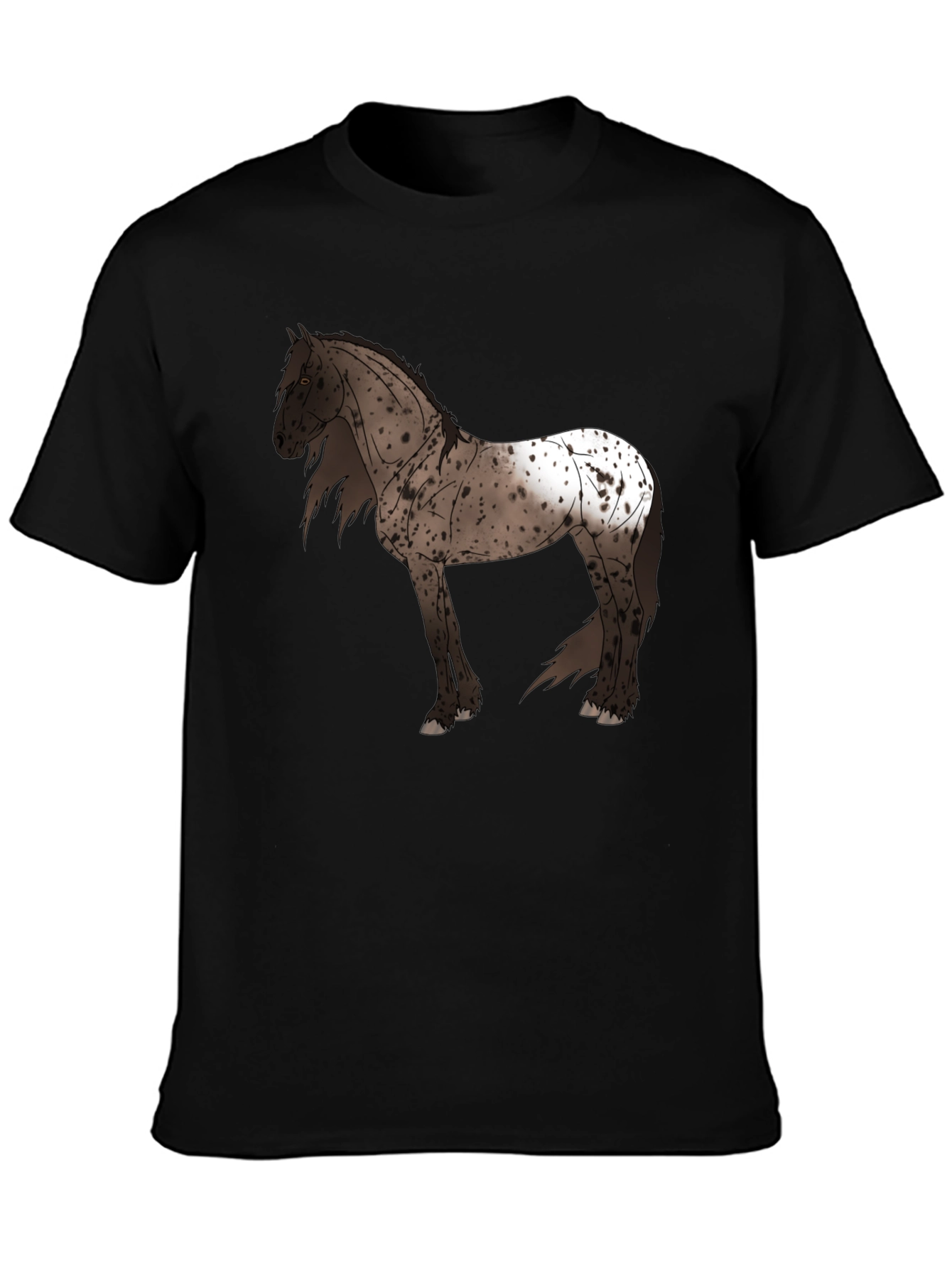 Black Horse Graphic Tee - Stylish Men's Black T-Shirt view 3