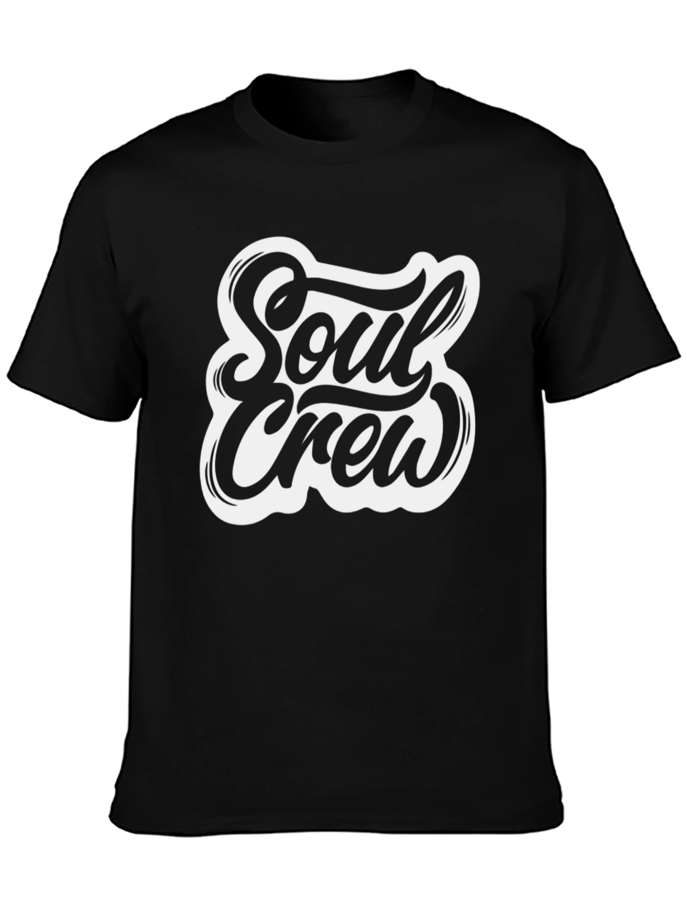 Black Soul Crew Graphic T-Shirt - Black Casual Tee view 3