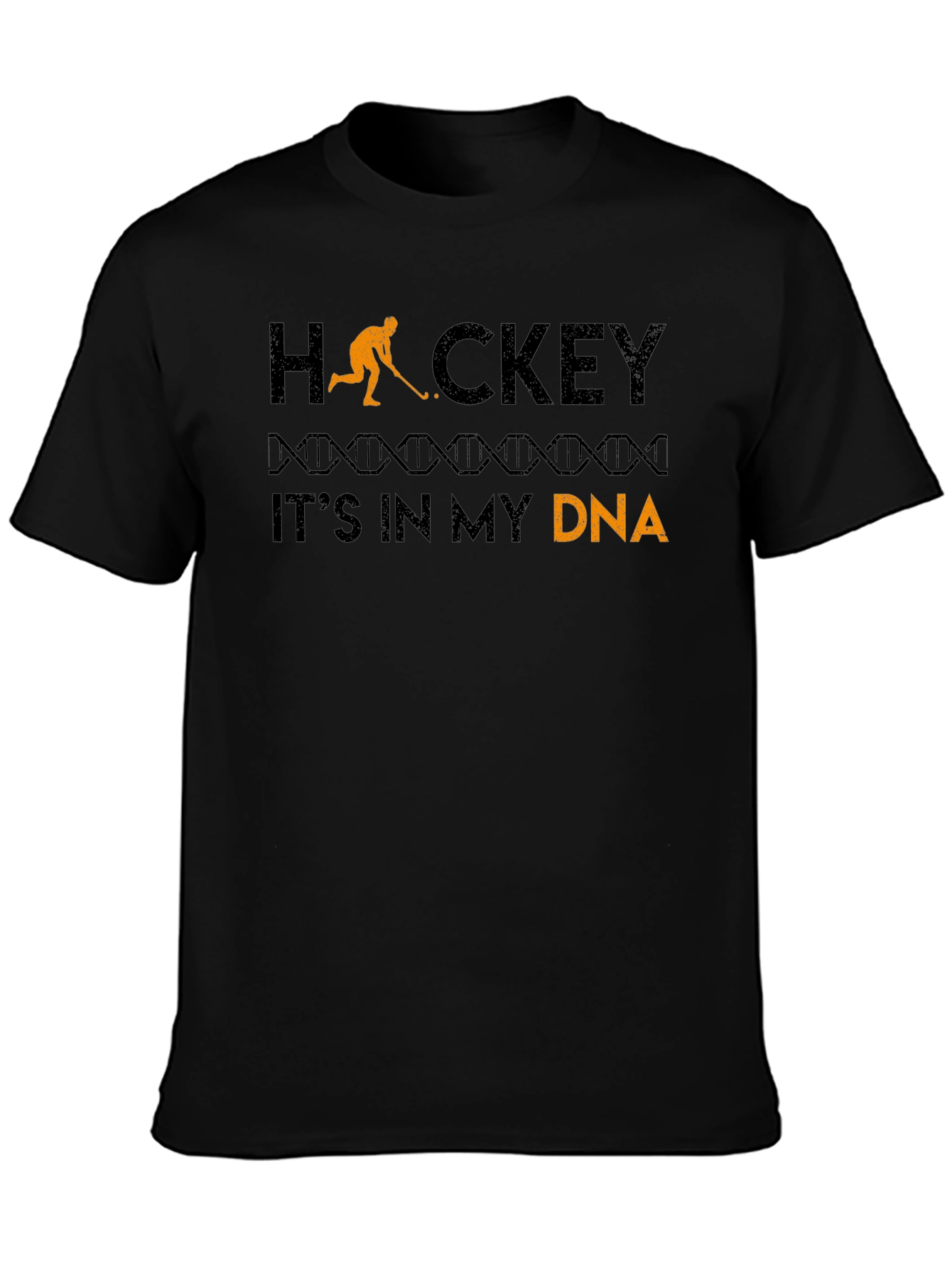 Black Hockey DNA Graphic T-Shirt view 3