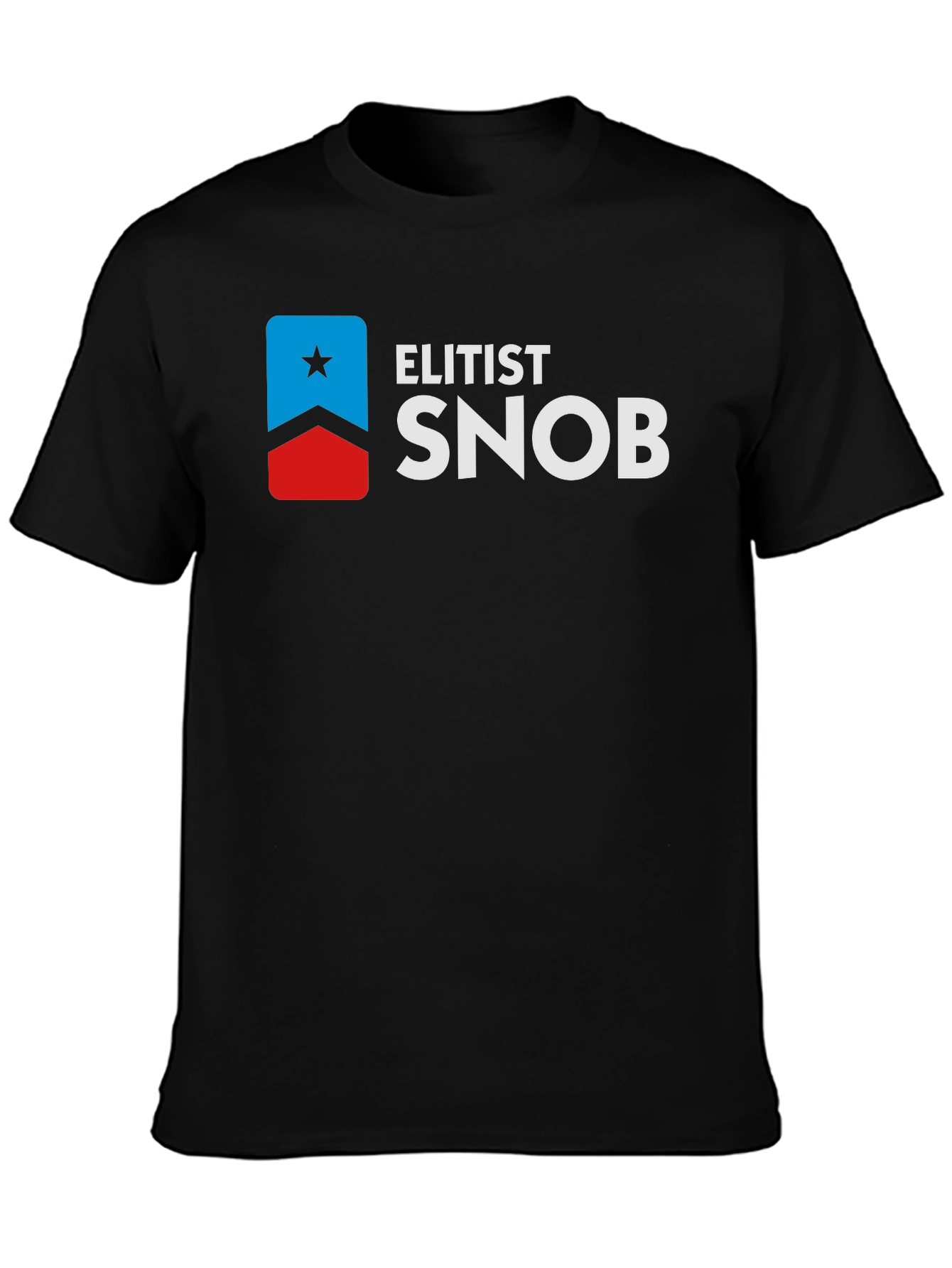 Black Elitist Snob Graphic Tee - Black view 3
