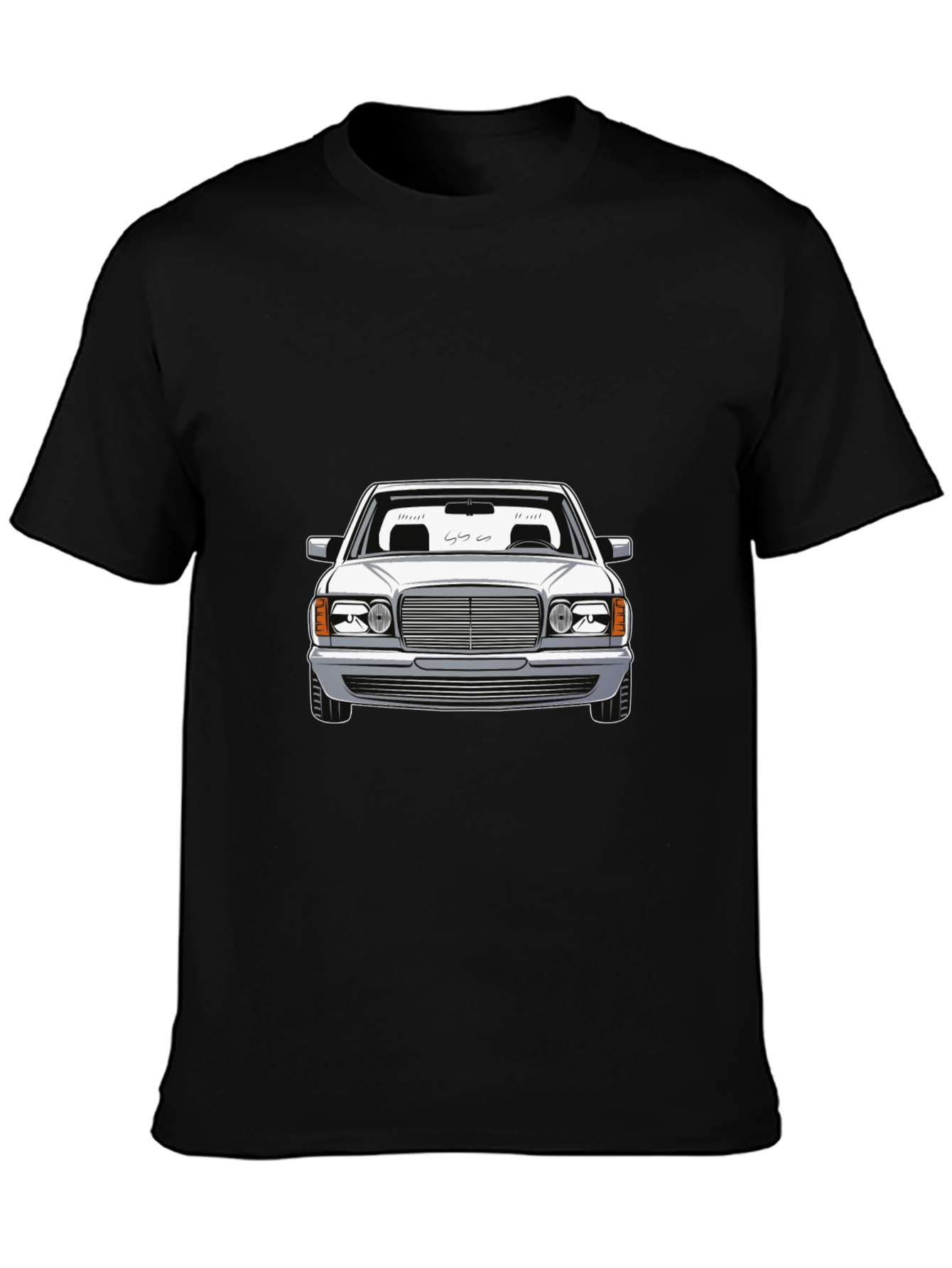 Black Classic Car Graphic Tee - Black Cotton Blend view 3