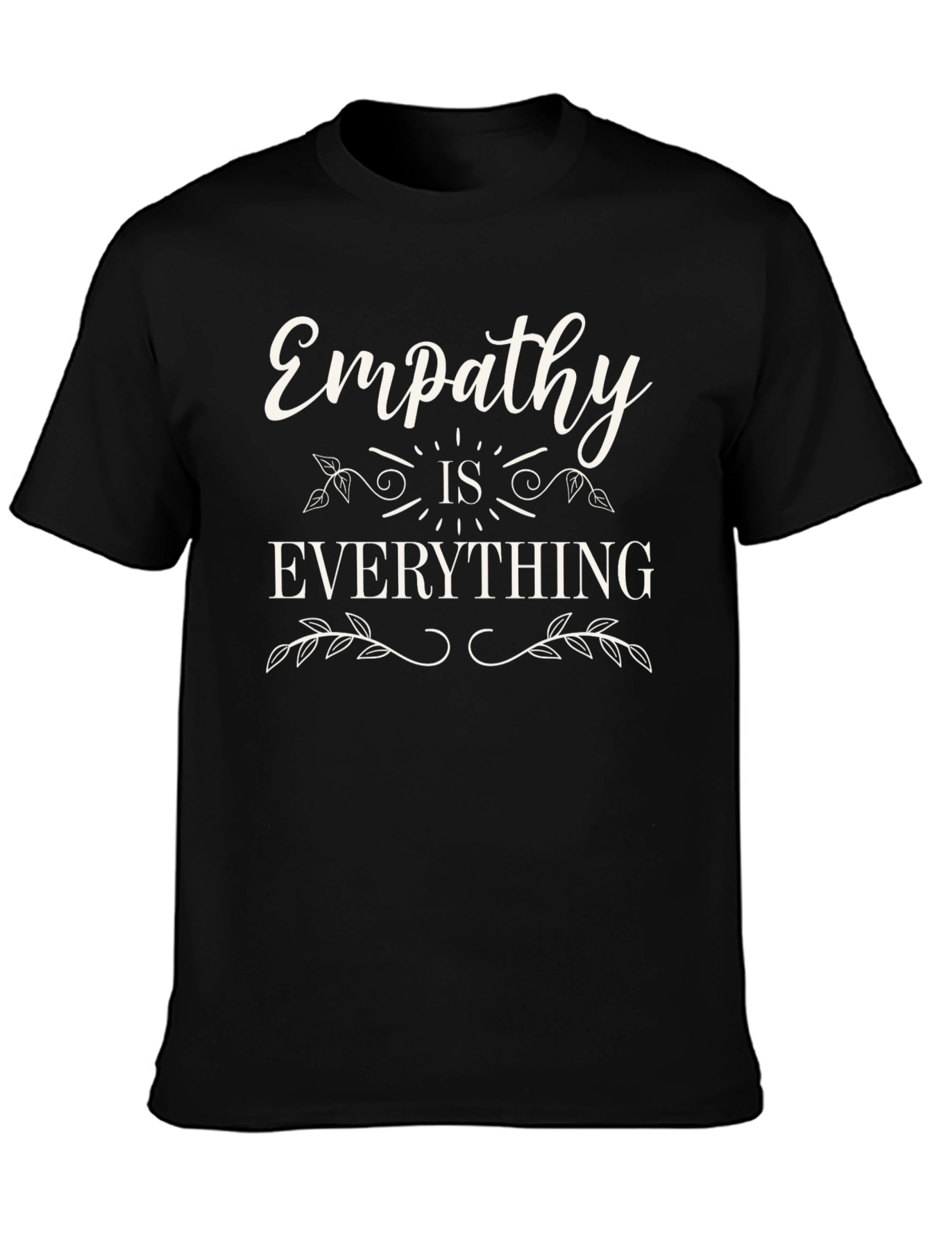 Black Empathy is Everything Black Graphic T-Shirt view 3
