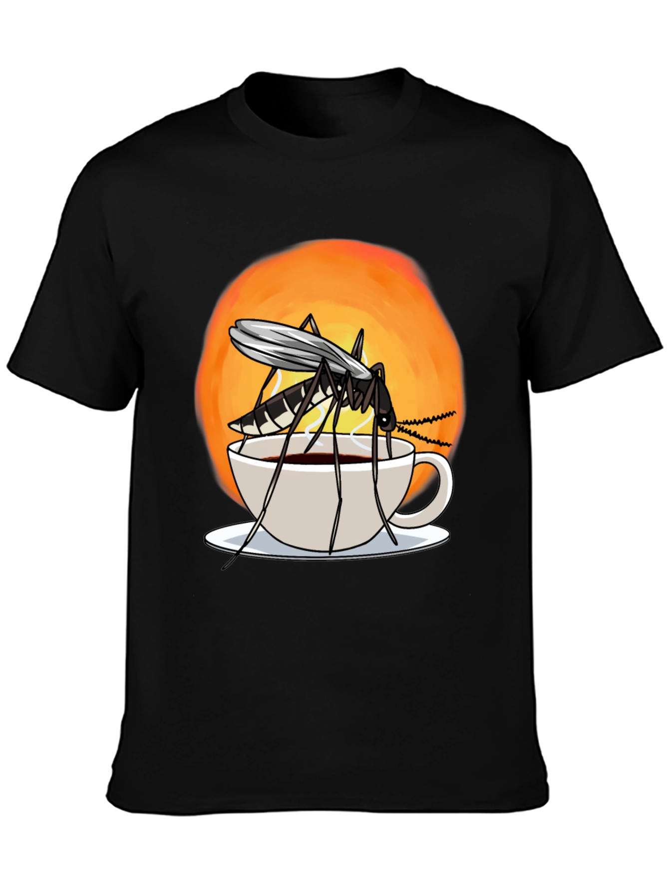 Black Mosquito Coffee T-Shirt - Funny Insect Graphic Tee view 3