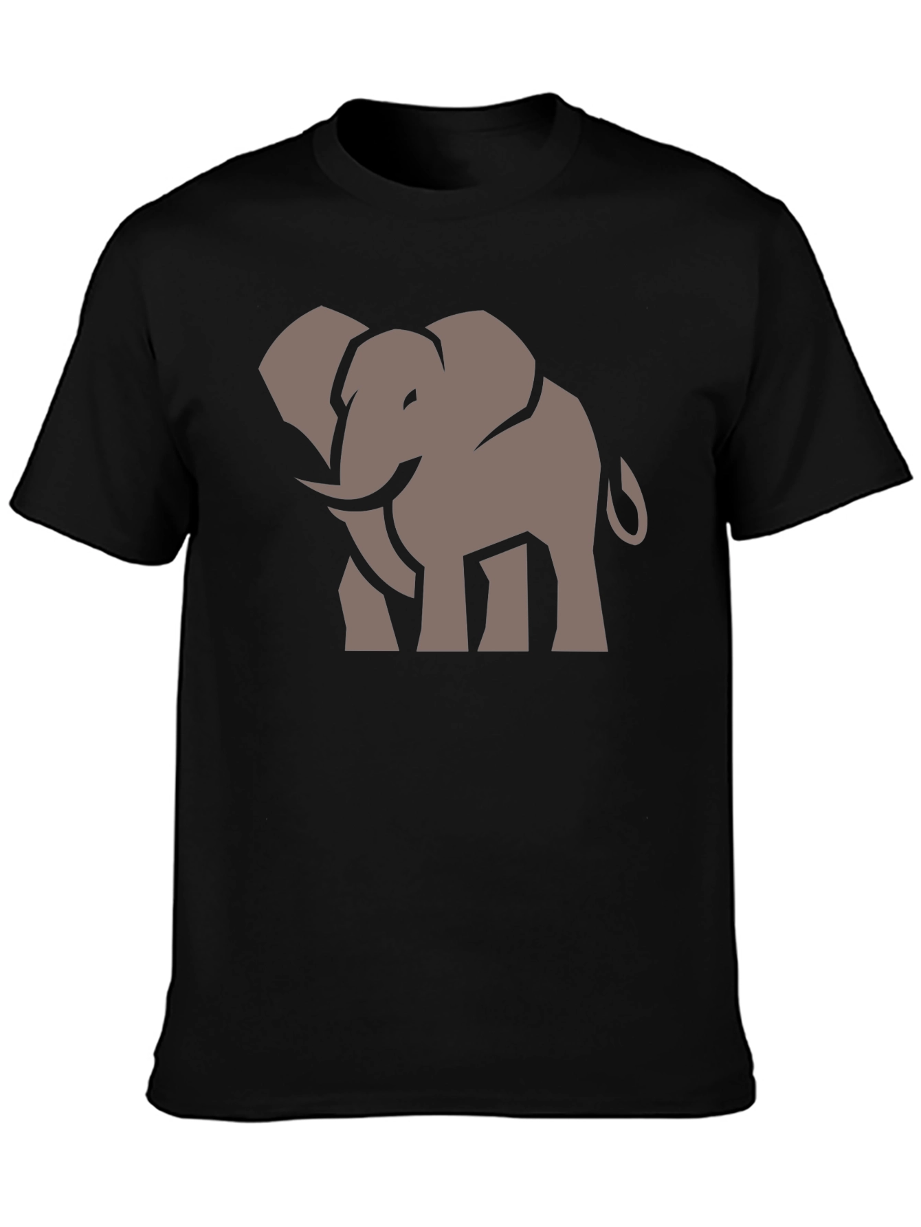 Black Elephant Graphic Tee - Stylish Men's Black T-Shirt view 3