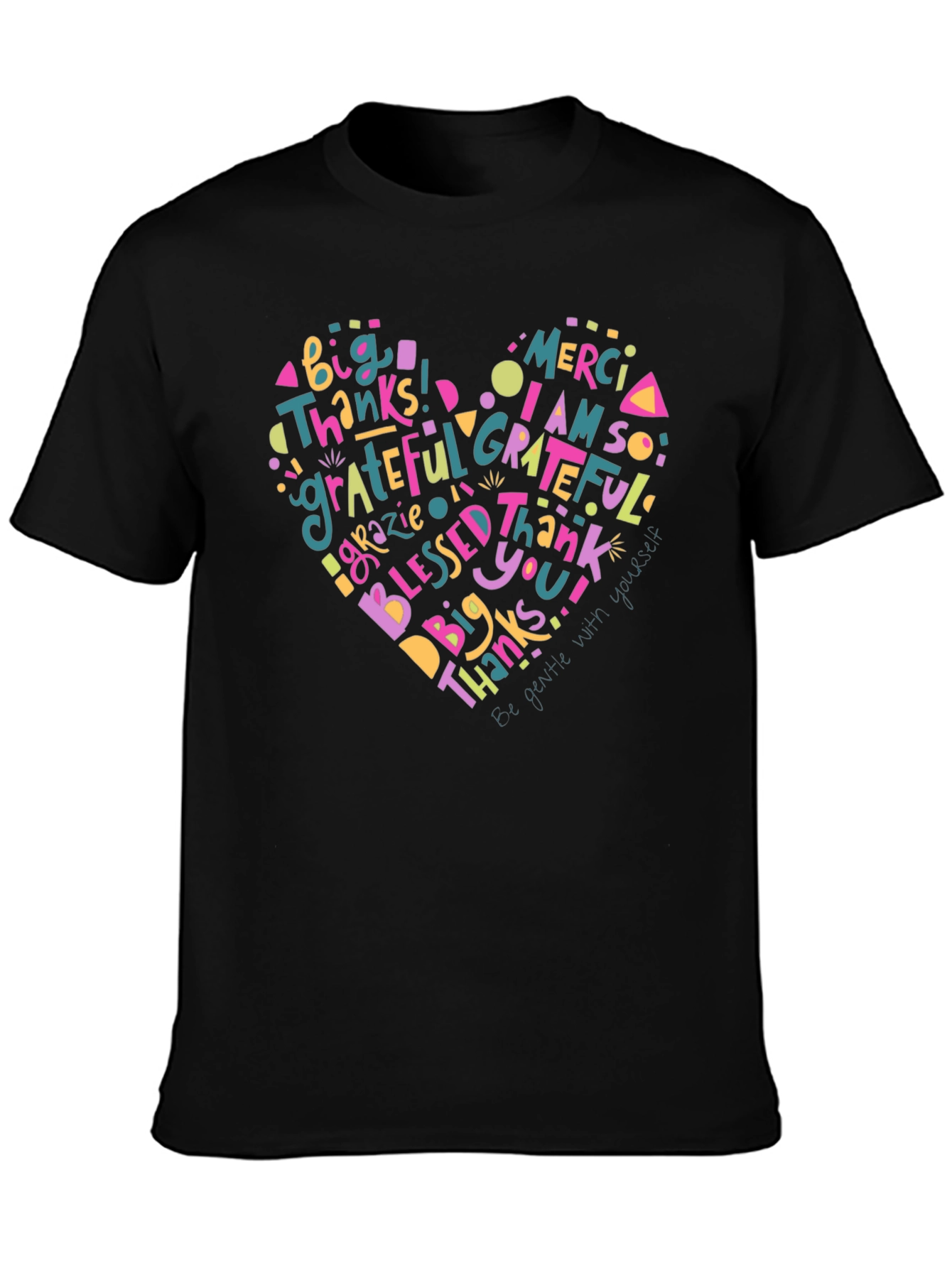 Grateful Heart Graphic T-Shirt - Men's Casual Tee - 3