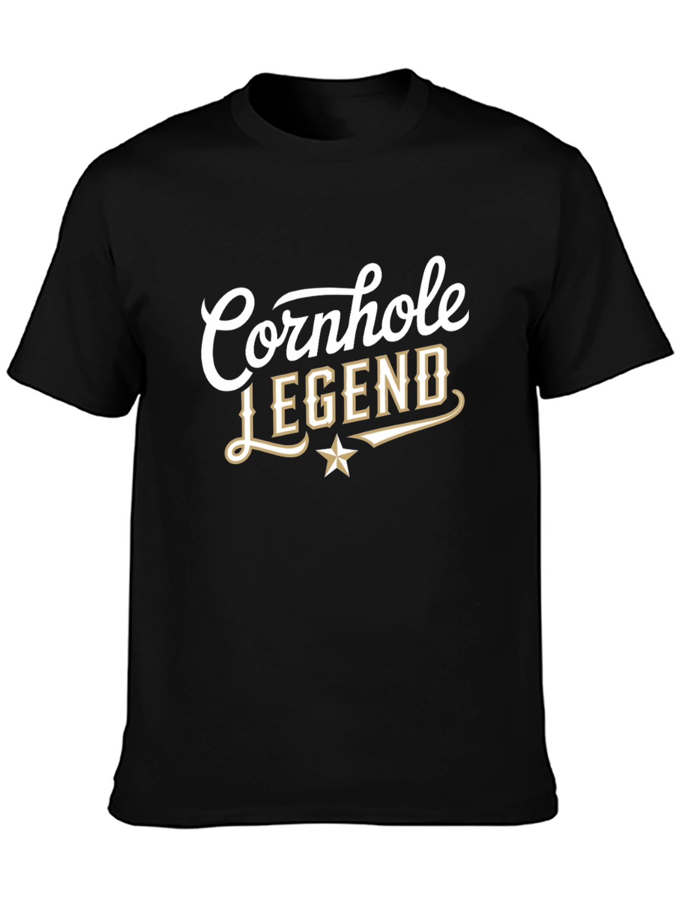 Black Cornhole Legend T-Shirt - Black, Casual Comfort view 3