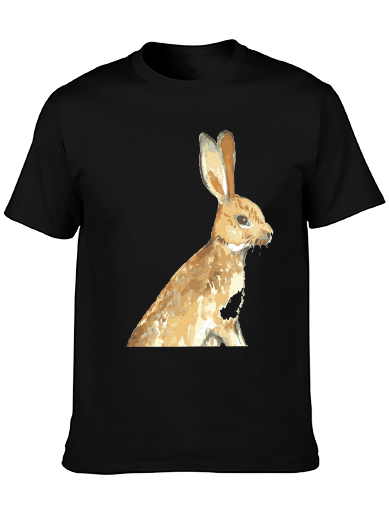 Black Rabbit Graphic Black T-Shirt view 3