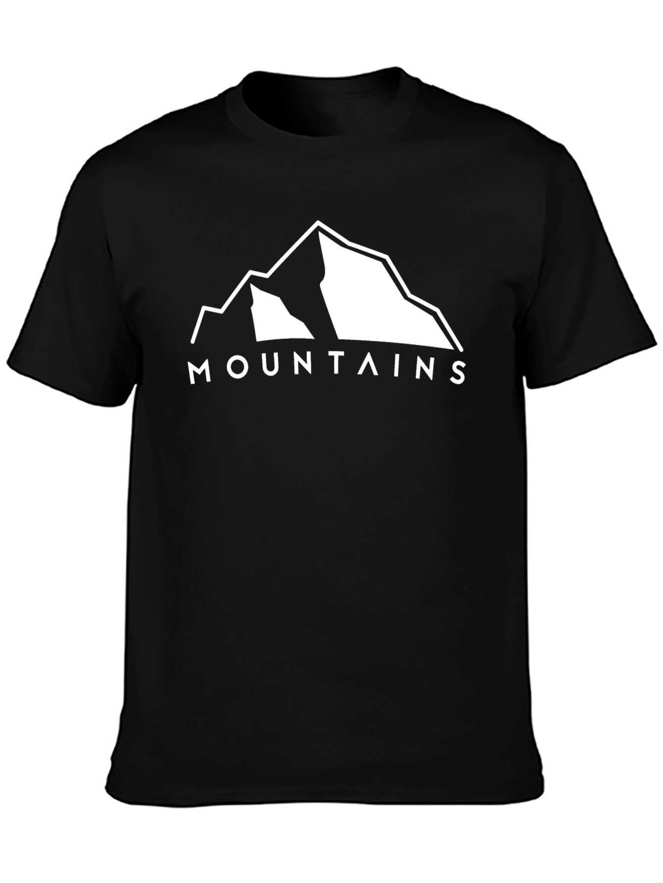 Black Mountains Graphic Print Black T-Shirt view 3