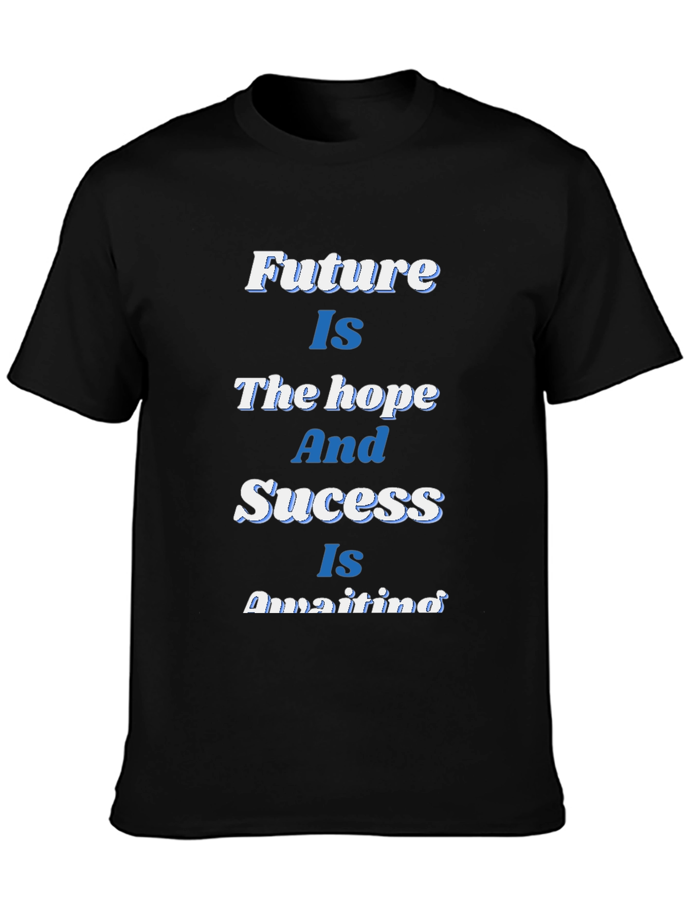 Black Future Success Graphic T-Shirt - Soft Cotton Blend view 3