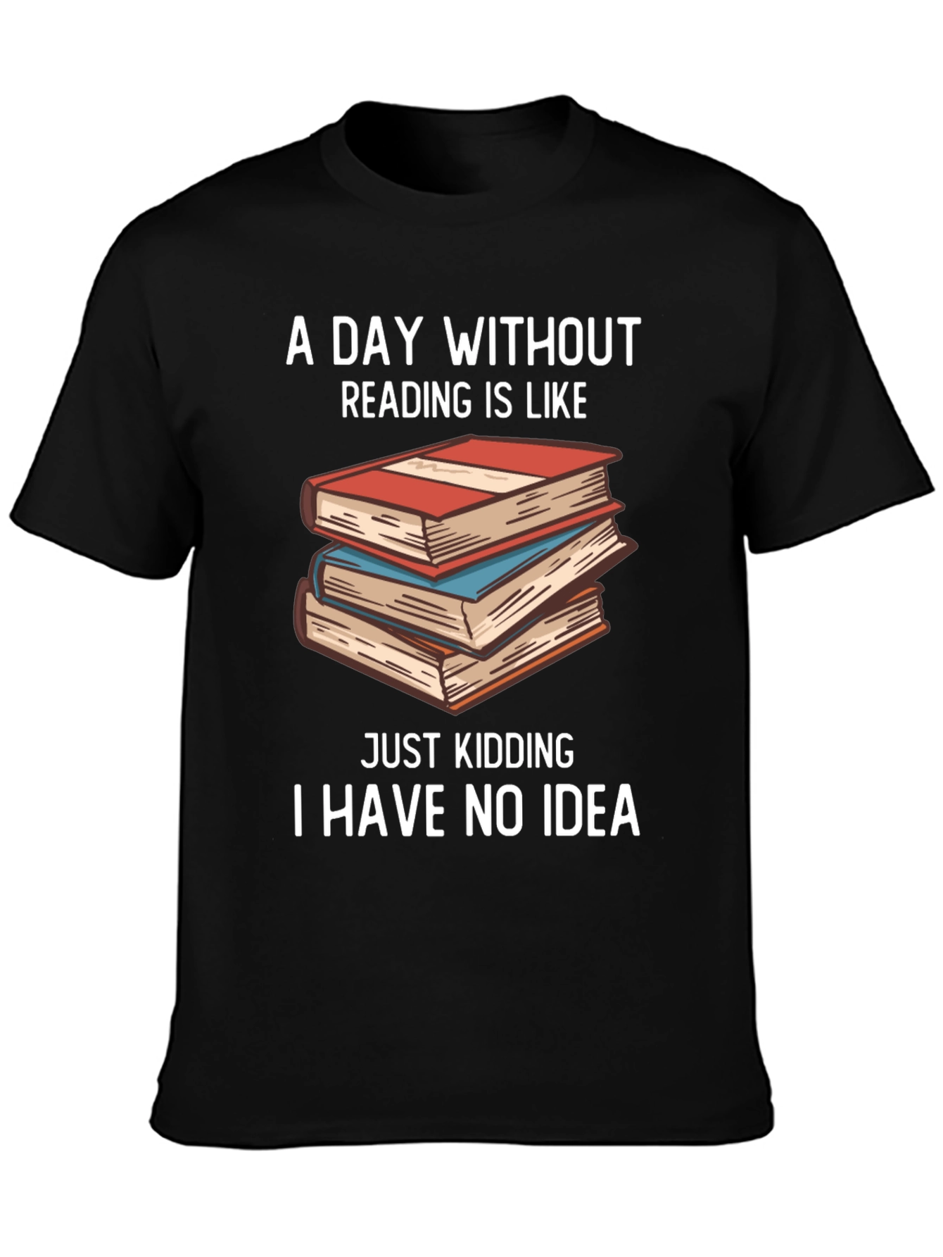 Black Funny Reading T-Shirt for Book Lovers view 3