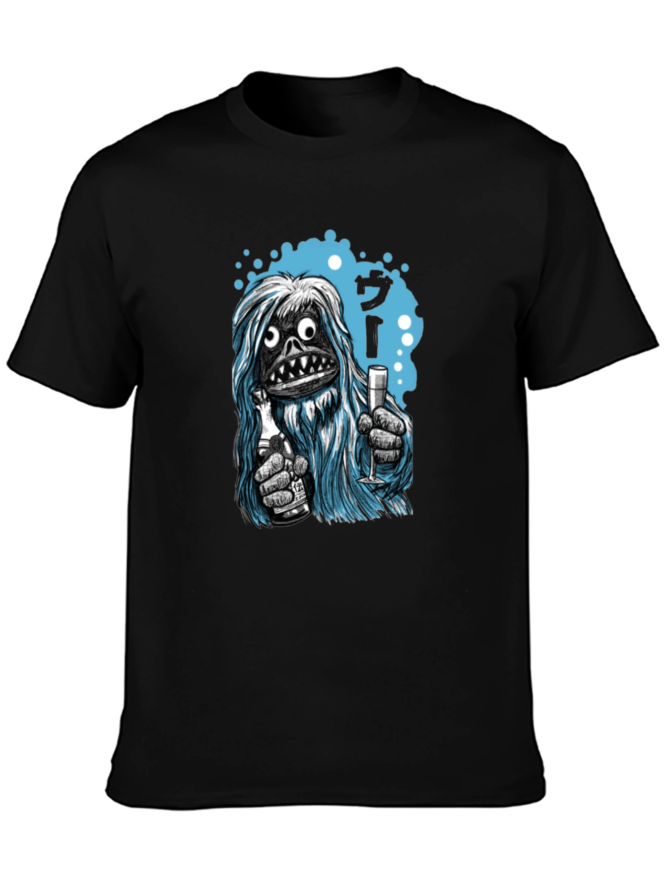Black Yeti Party T-Shirt - Celebrate in Style! view 3