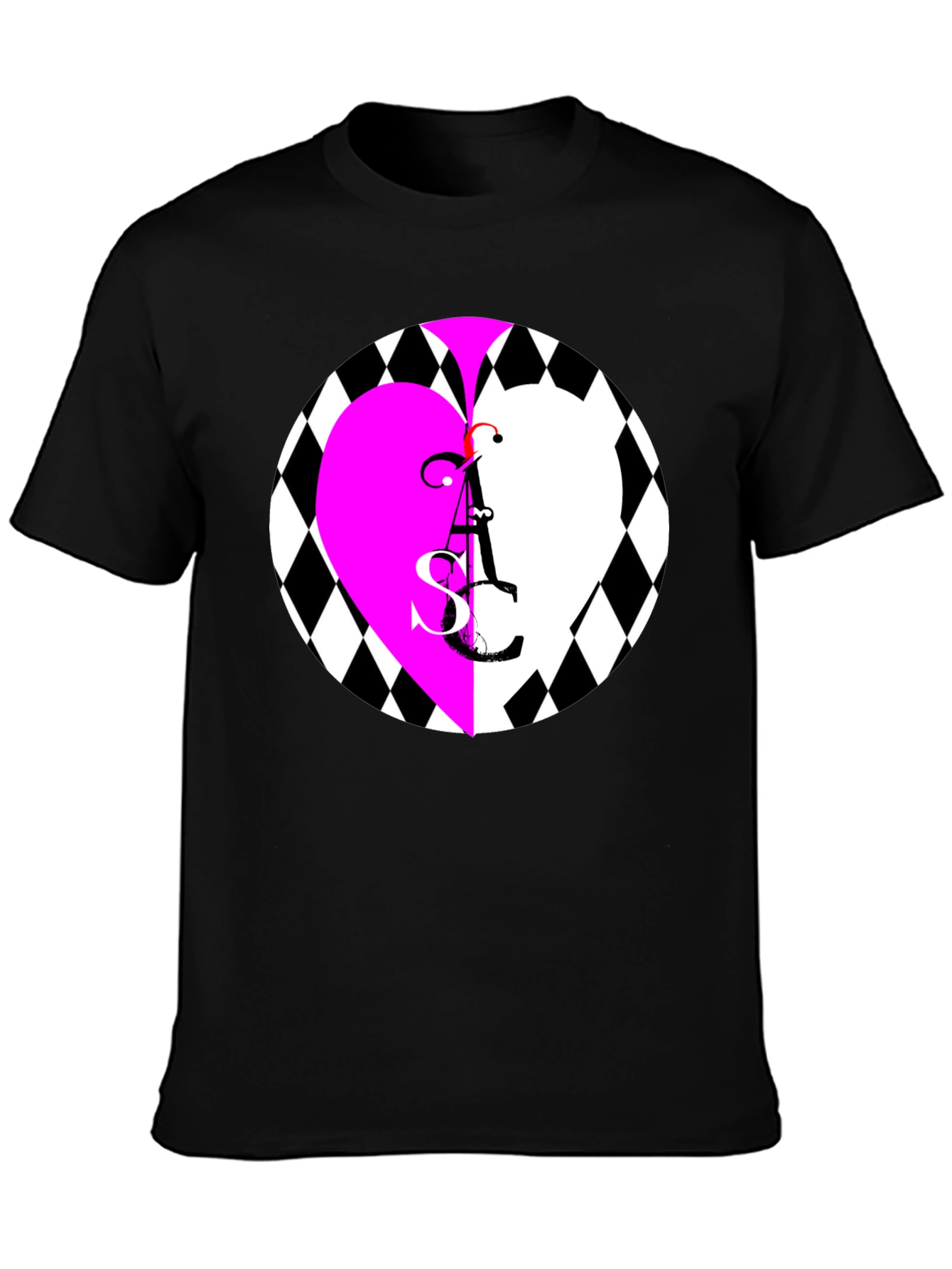 Black Heart ASC Graphic Black T-Shirt view 3