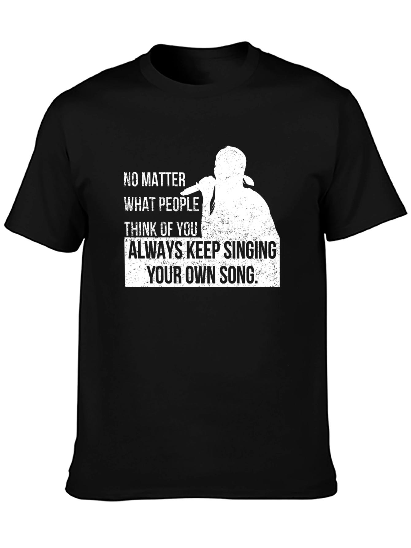 Black Inspirational Singer Graphic T-Shirt view 3