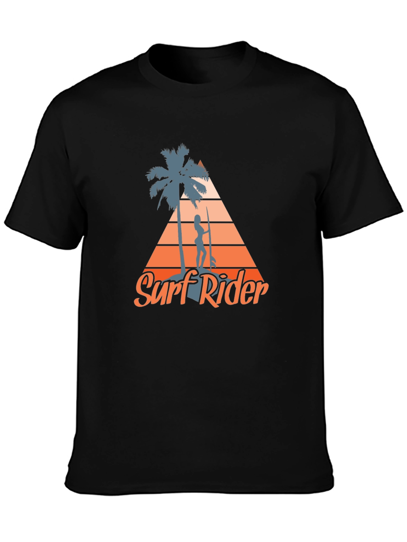 Black Surf Rider Graphic Tee - Coastal Lifestyle view 3