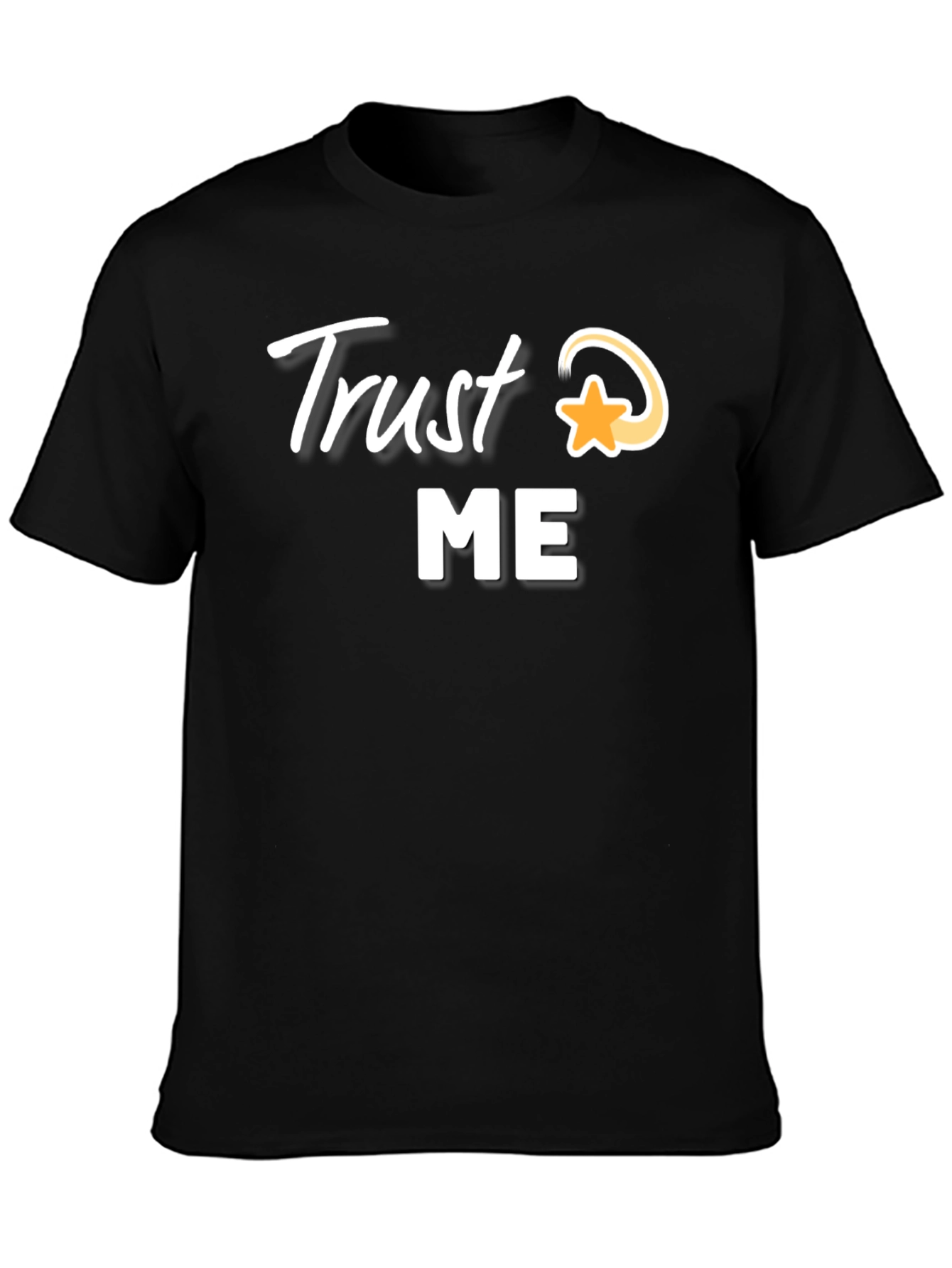Black Trust Me Star Graphic Tee - Black view 3
