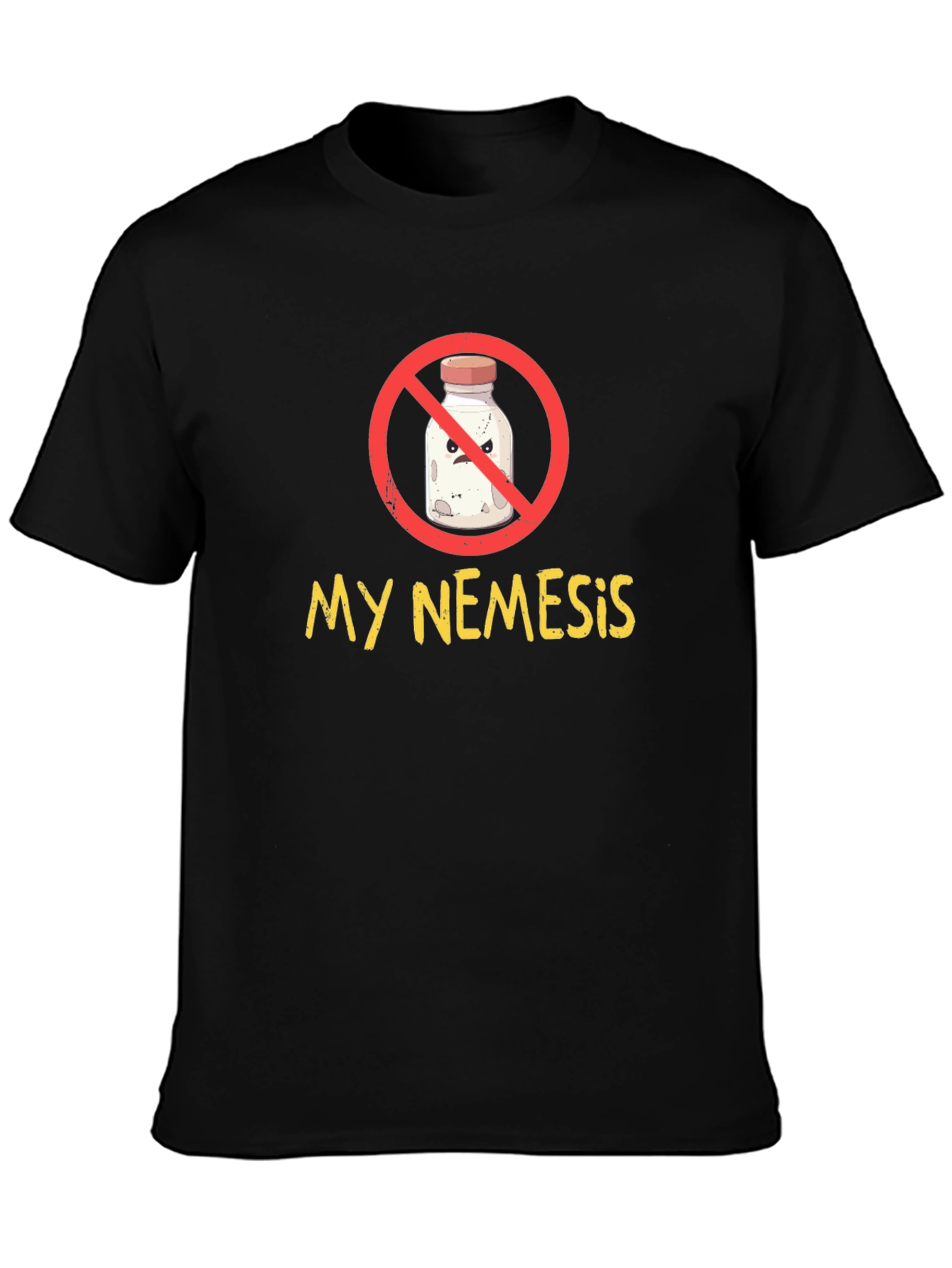 Black My Nemesis Graphic Tee - Black Cotton T-Shirt view 3