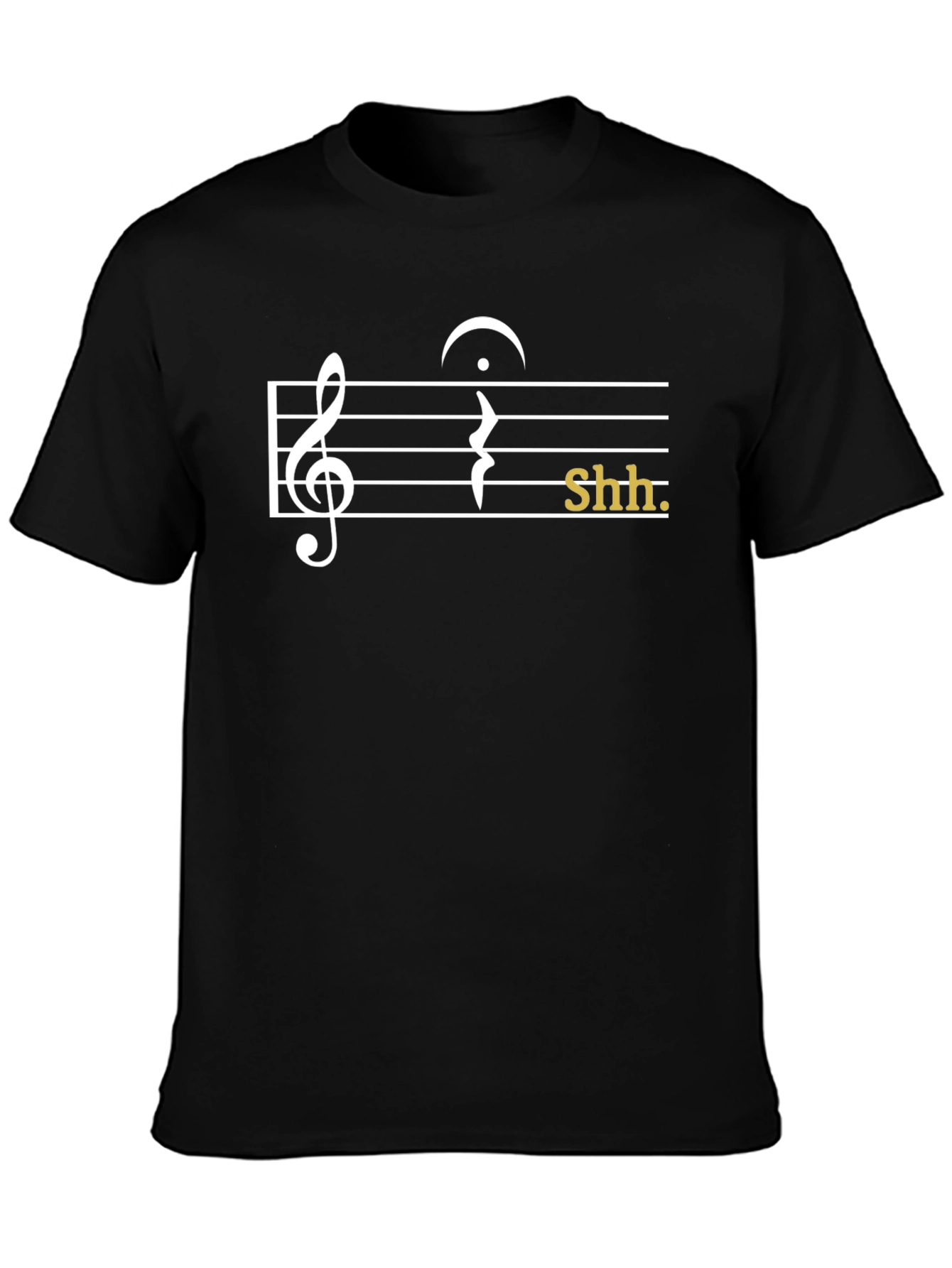 Black Musical Shhh T-Shirt view 3