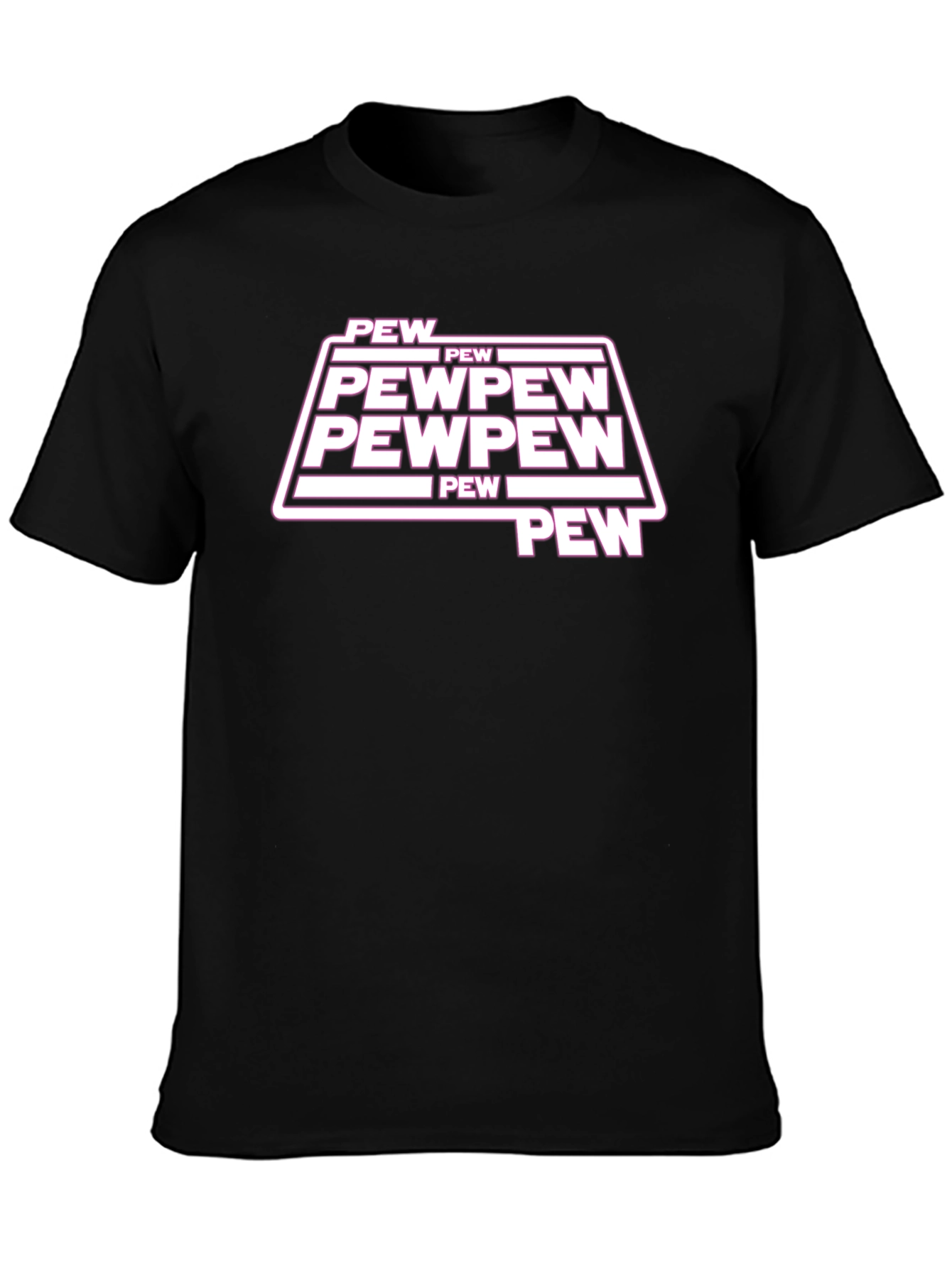 Black Pew Pew Graphic T-Shirt - Star Wars Inspired view 3